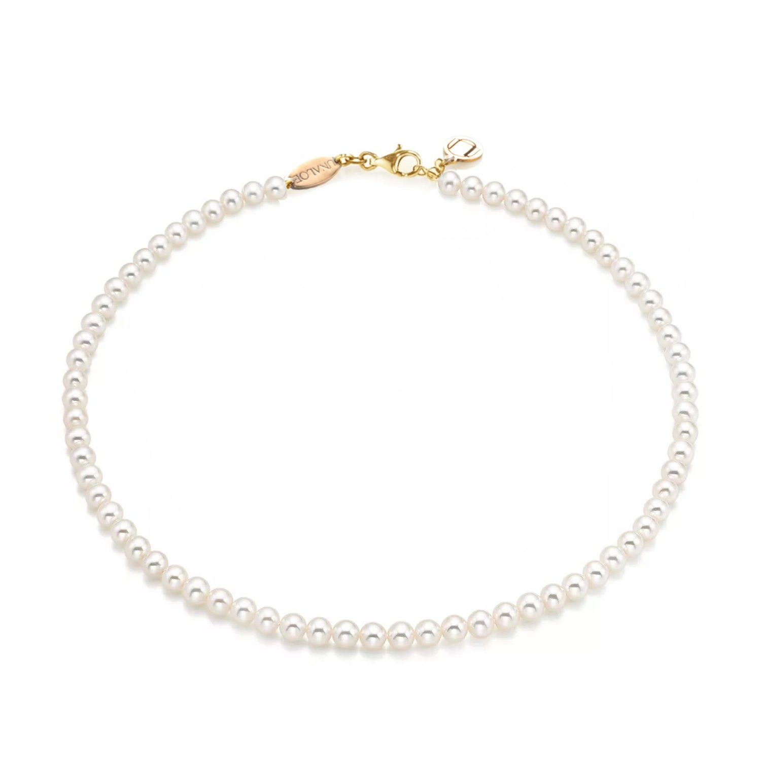 Unaloe Women's Gold / White Choker With Natural Pearls In Sterling Silver- Gold Plated In Multi