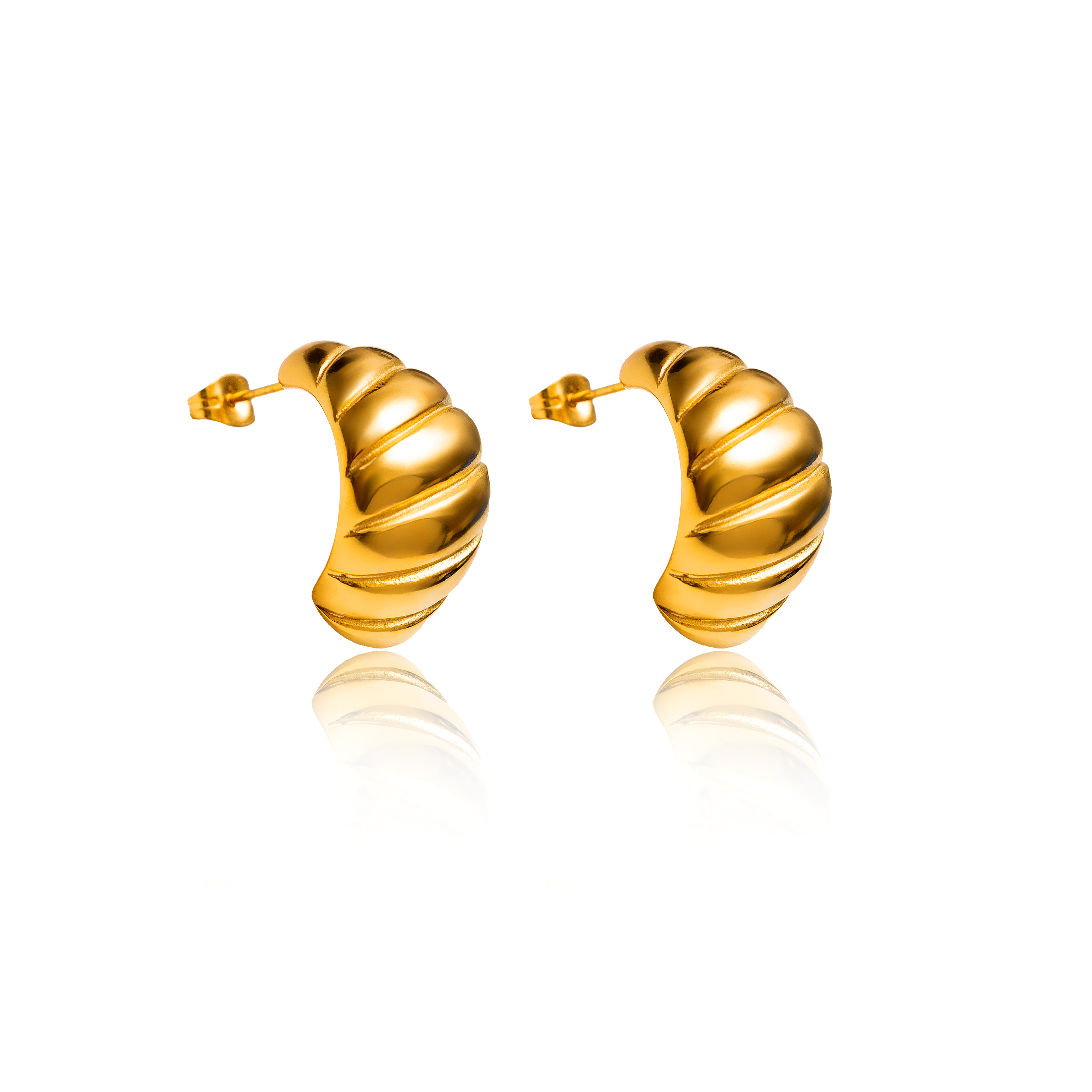 Shop Tseatjewelry Women's Gold Tainted Hoop Earrings