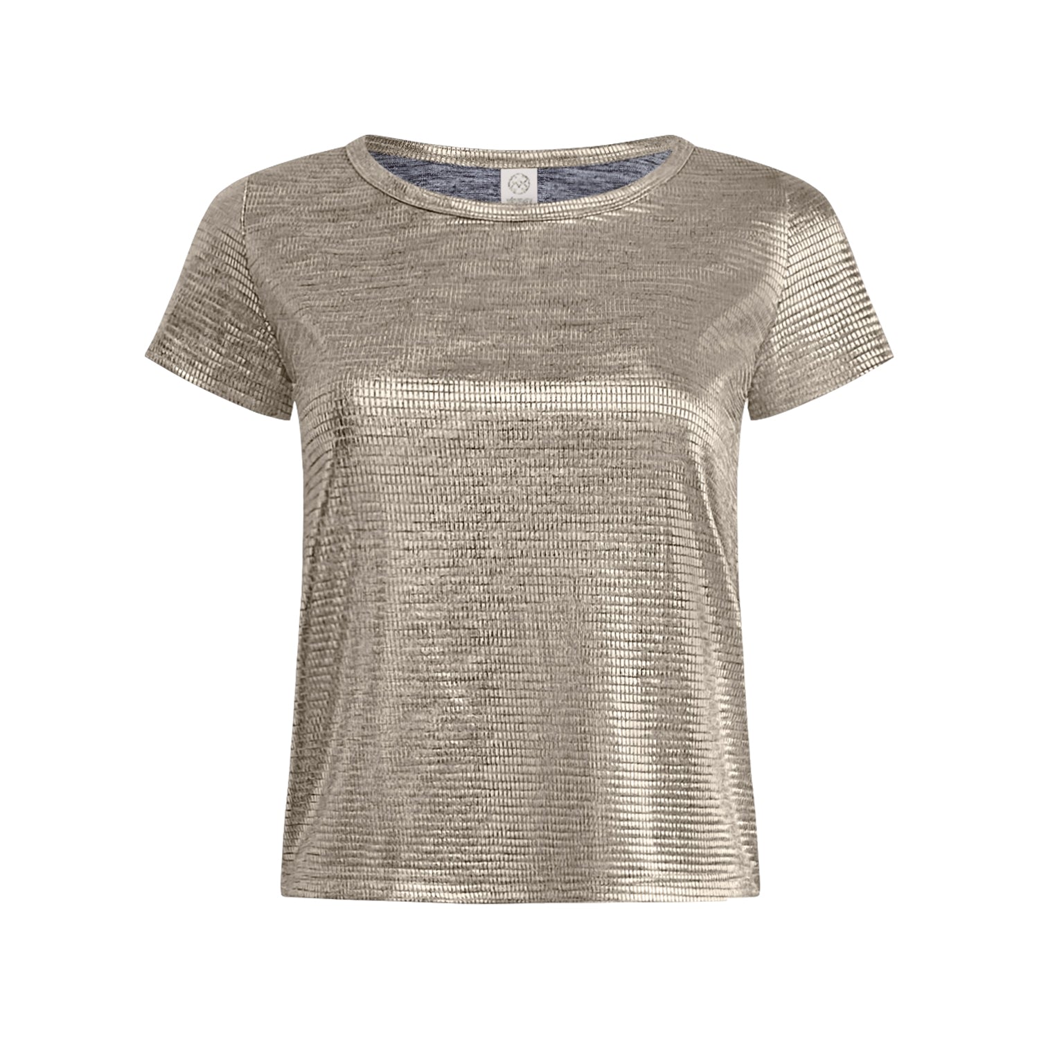 Why Mary Women's Rhea Metallic Knit T-shirt In Gold In Gold