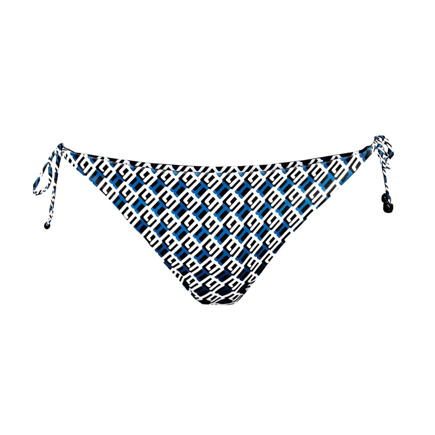 Women’s White / Blue Josie Bikini Kg Logo Print Bottom Medium Kikki-G Swimwear