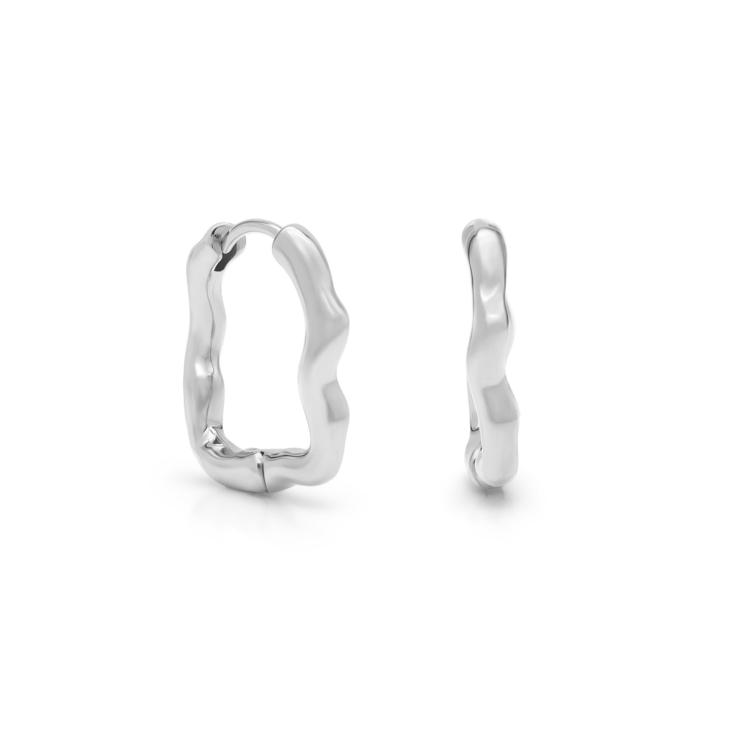 Above And Below Women's Arus Hoops - Large - Sterling Silver