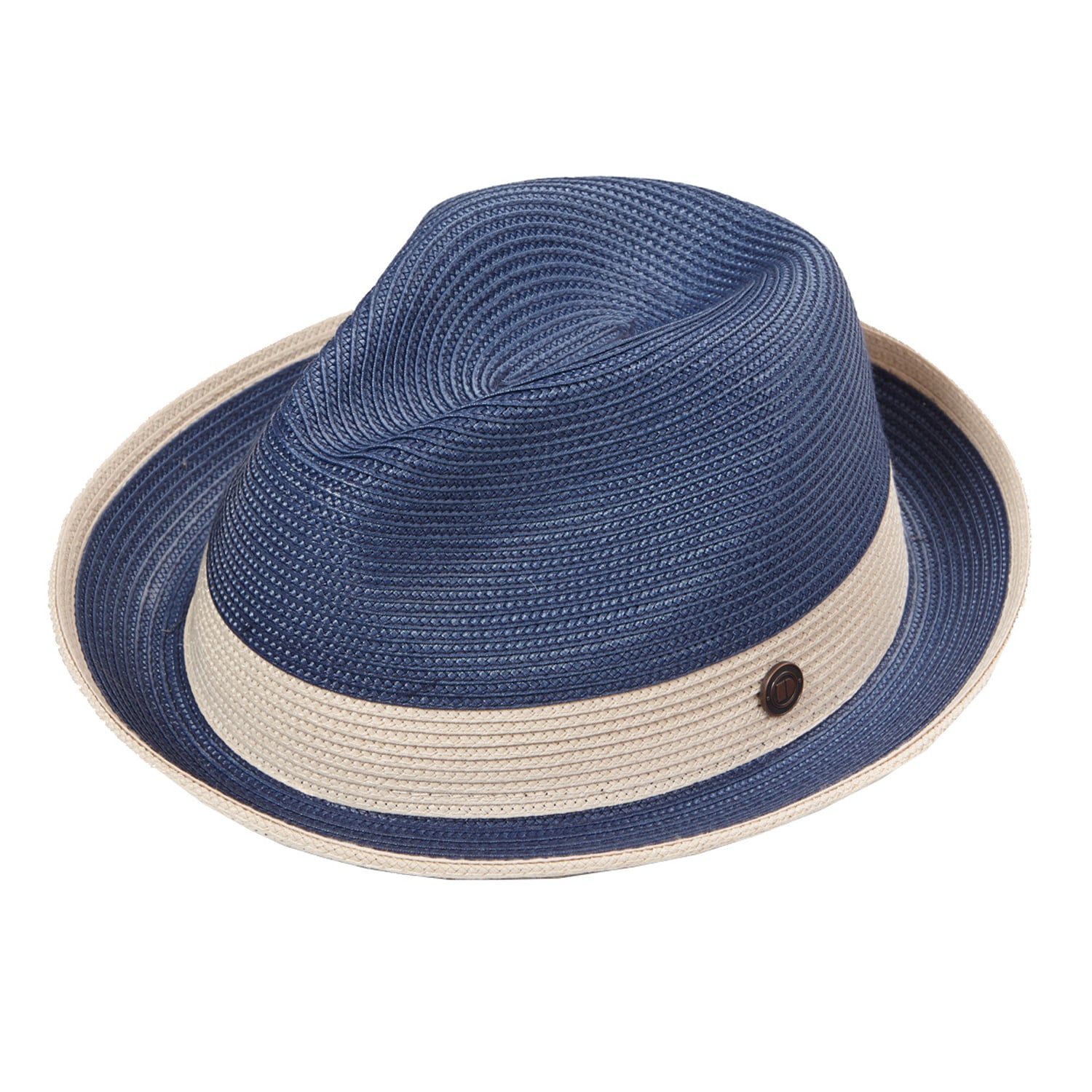 Dasmarca Hats Men's Dasmarca Florence Marine Blue Summer Two Tone Crushable Hat In Blue