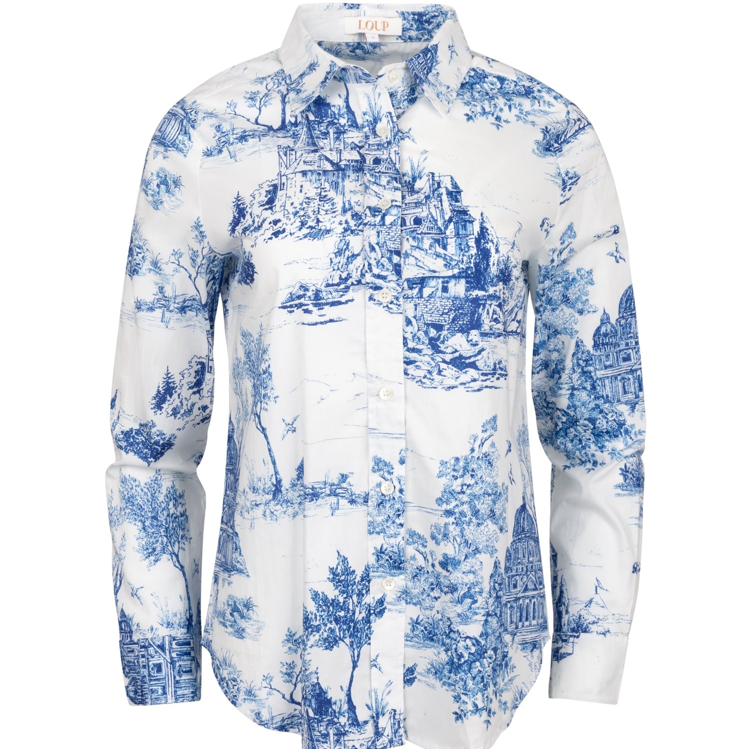 Loup Clothing Women's Blue Toile Blouse In Blue