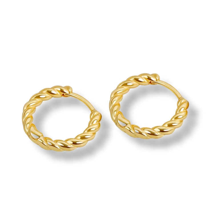 Shop Gold Trip Women's Twist Hoop Earrings In Gold
