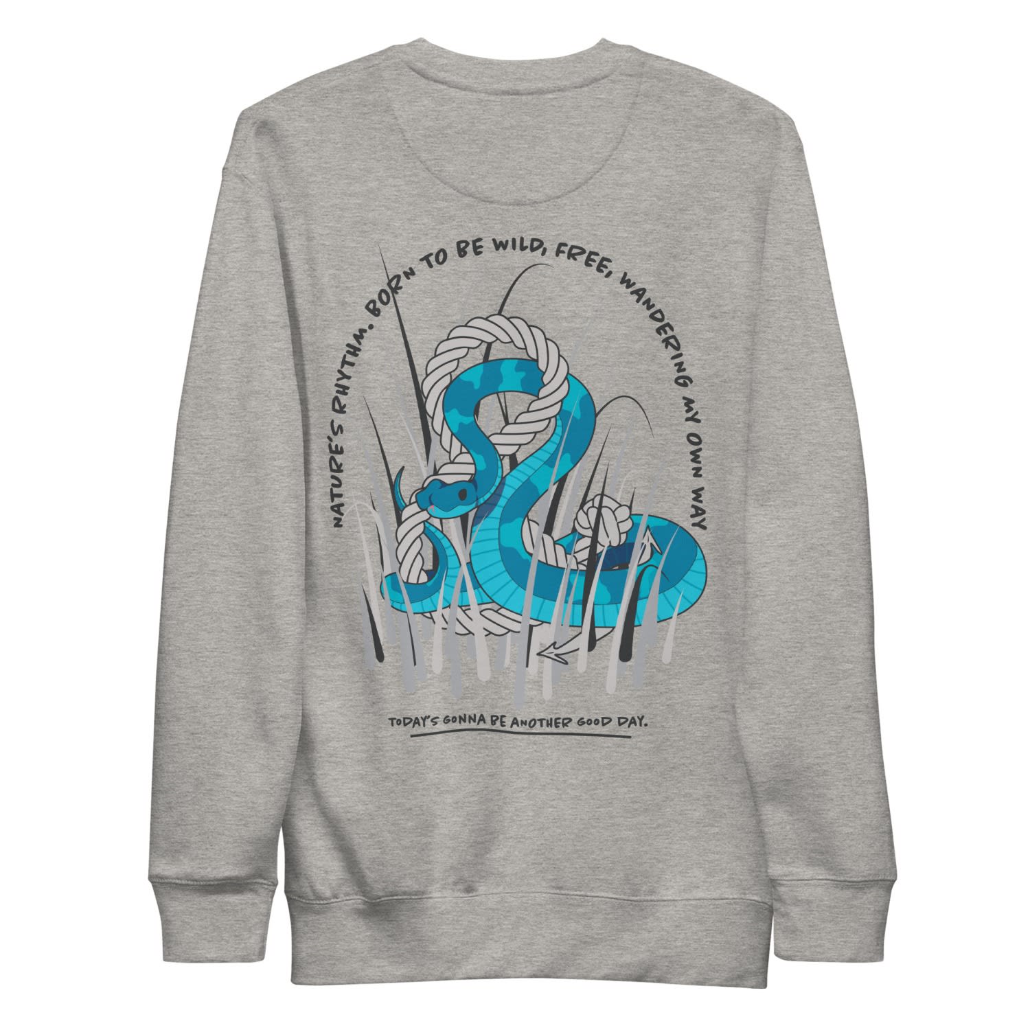 Anchor & Crew Carbon Grey Snake Another Good Day Cotton Blend Sweatshirt - Women In Gray