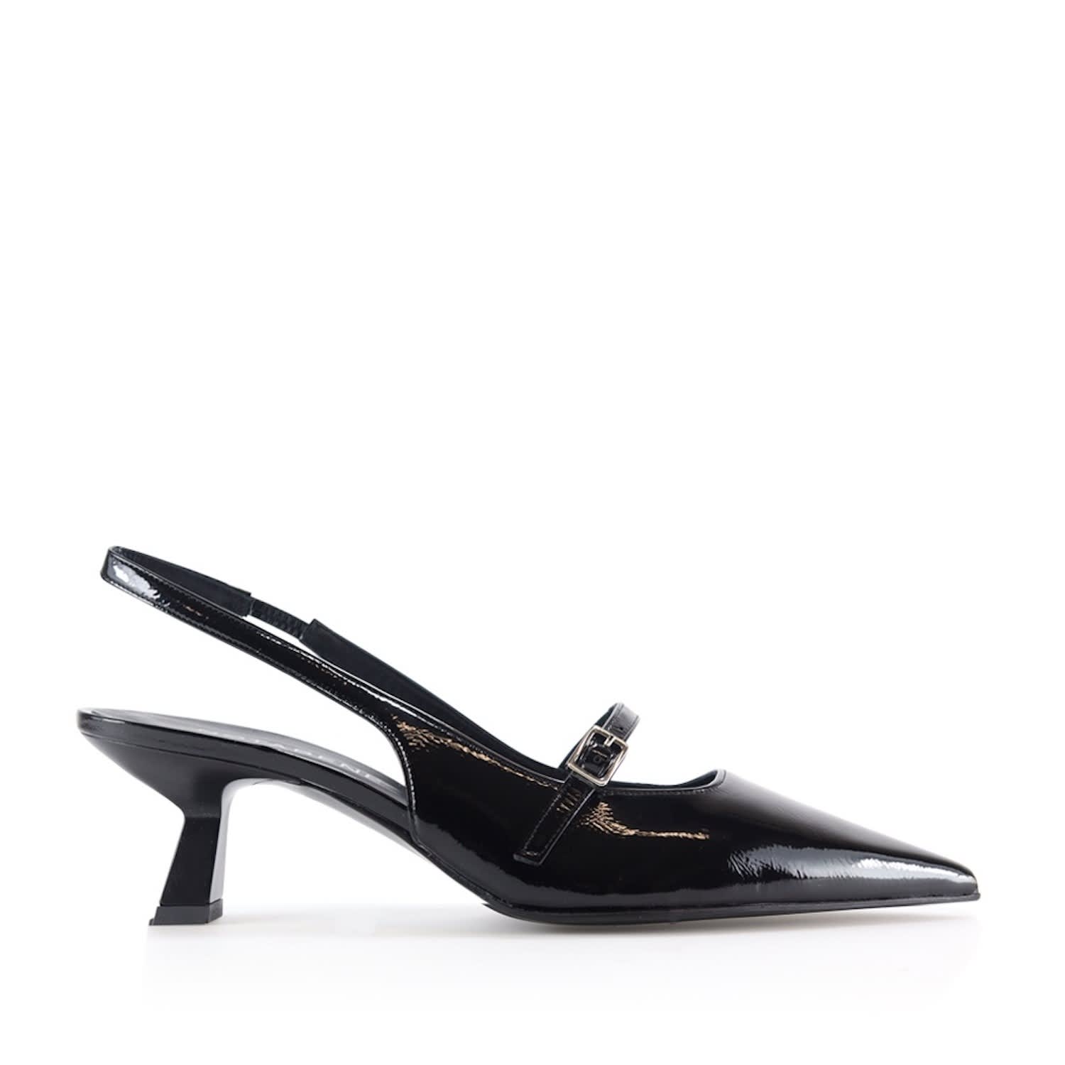Notabene Women's Elina Slingback, Black Patent