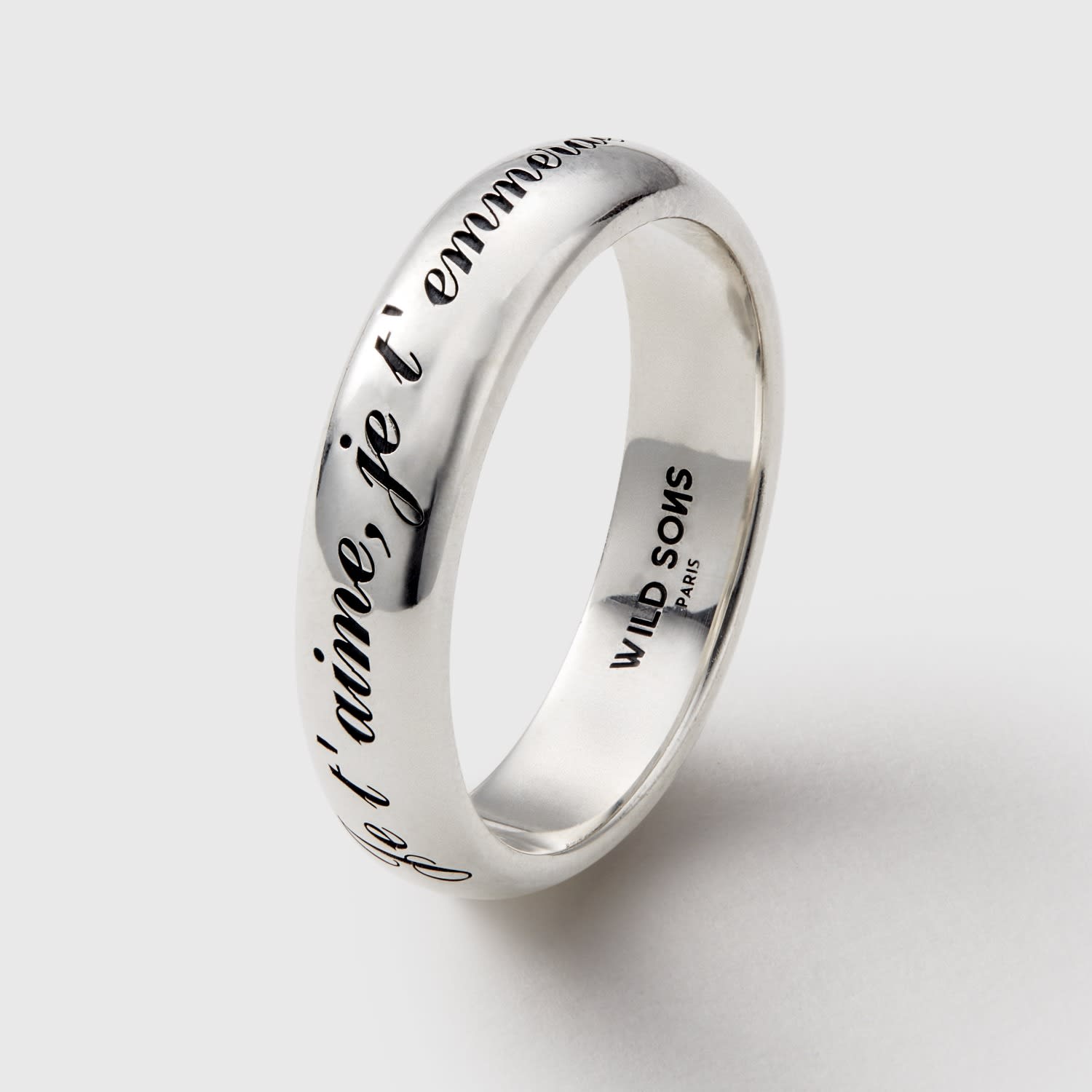 Wild Sons Men's Silver Je T'aime Je T'... Ring In Silver