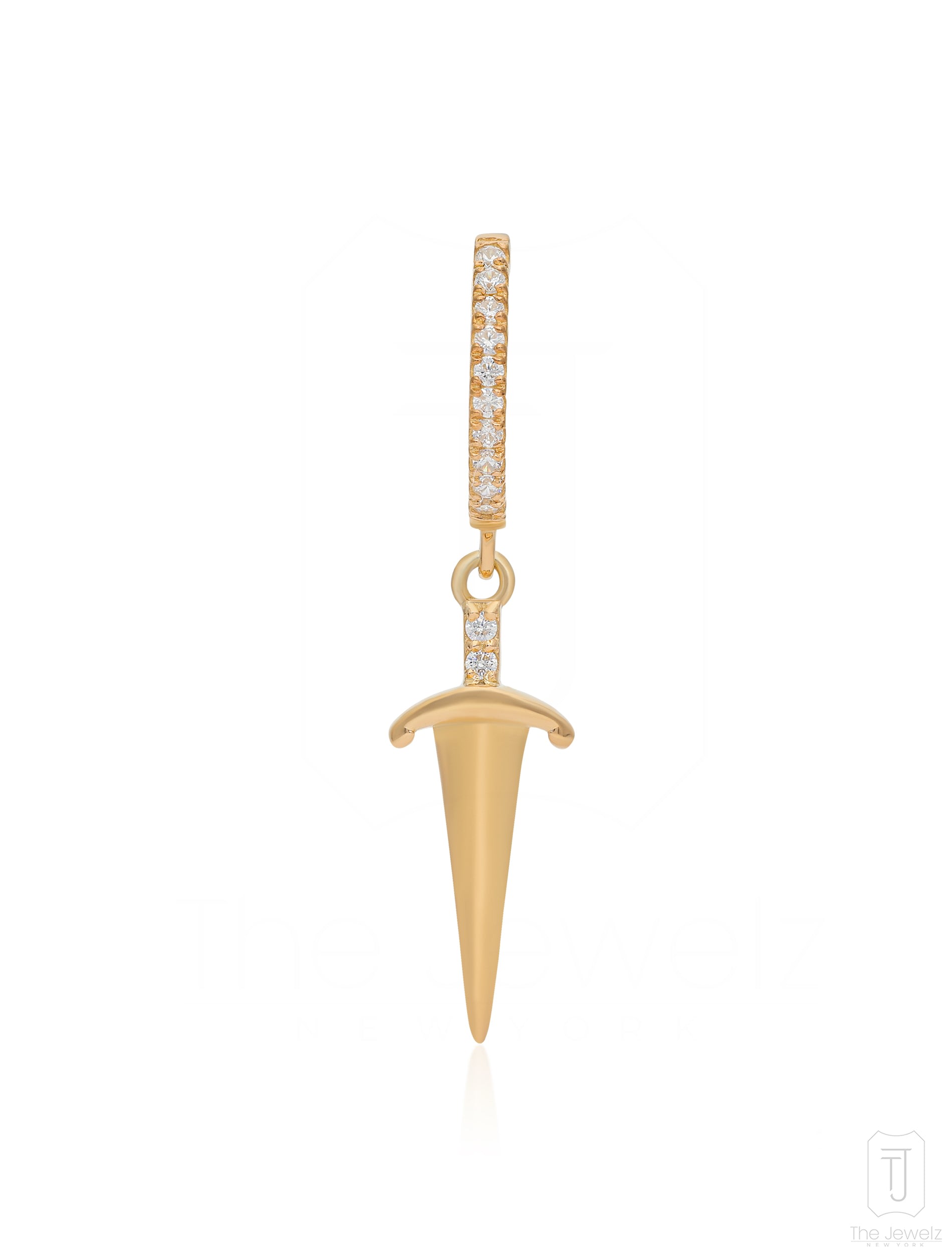 The Jewelz Women's Gold Witch's Saber Earrings For Her