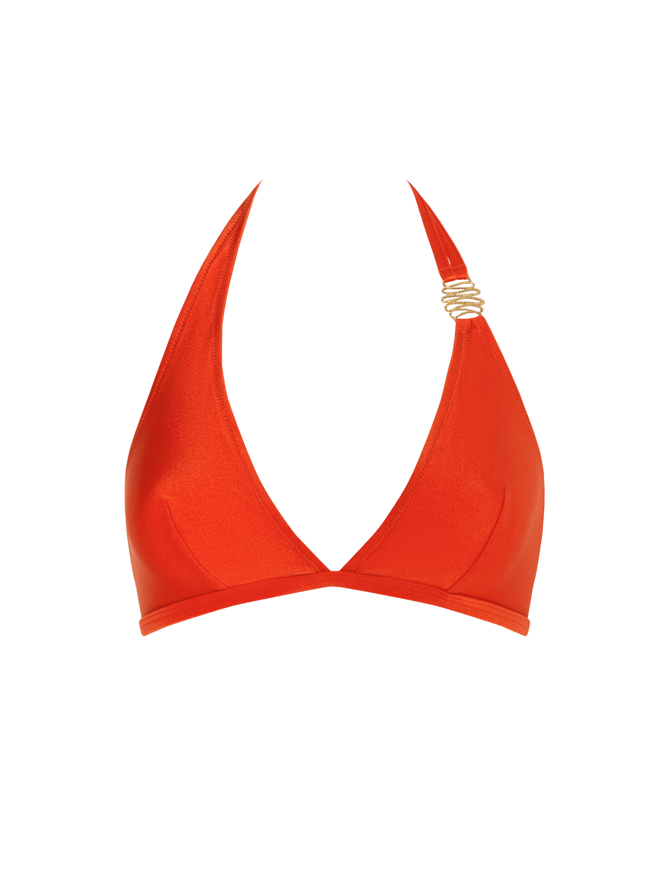 Women’s Yellow / Orange Siren Orange Triangle Bikini Top Extra Small Bonbon Lingerie