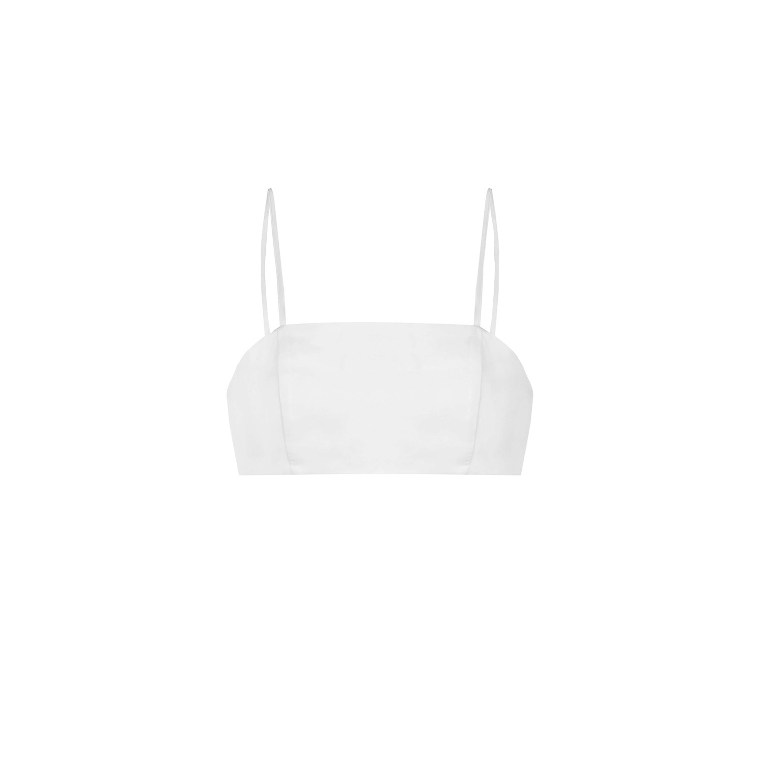 Avenue 8 Women's White Tailored Slim Strap Bustier