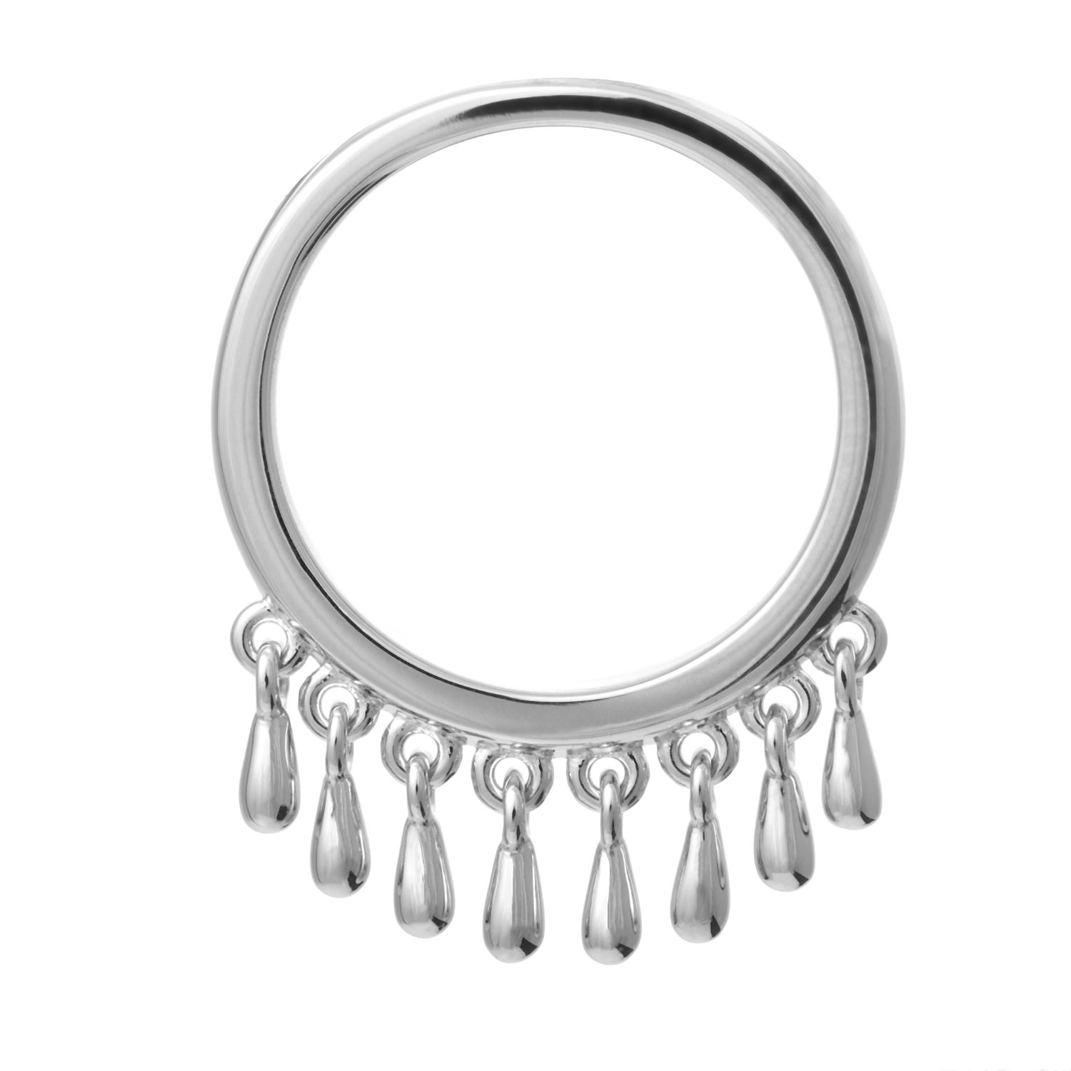 Lucy Quartermaine Women's Silver Multi Drop Waterfall Ring In Metallic
