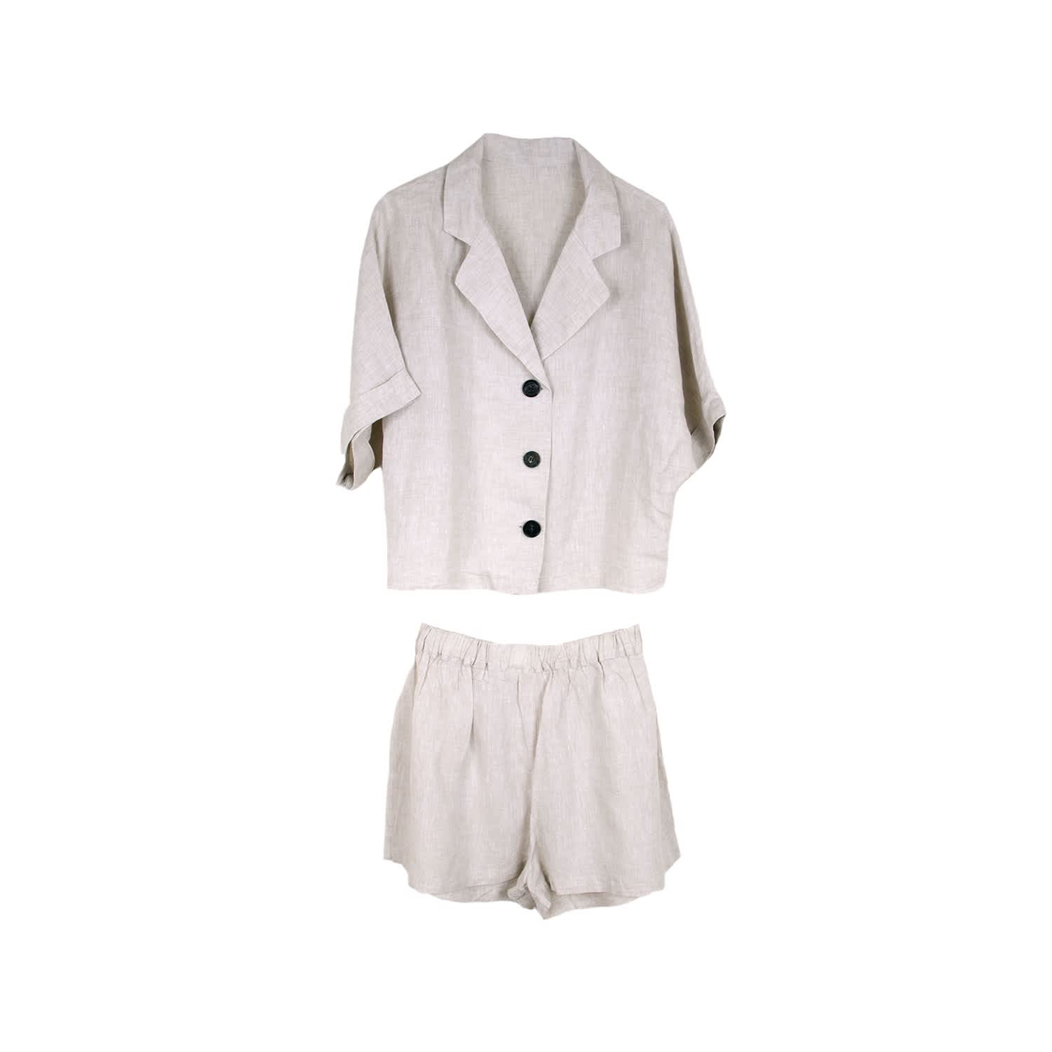 white linen co ord set