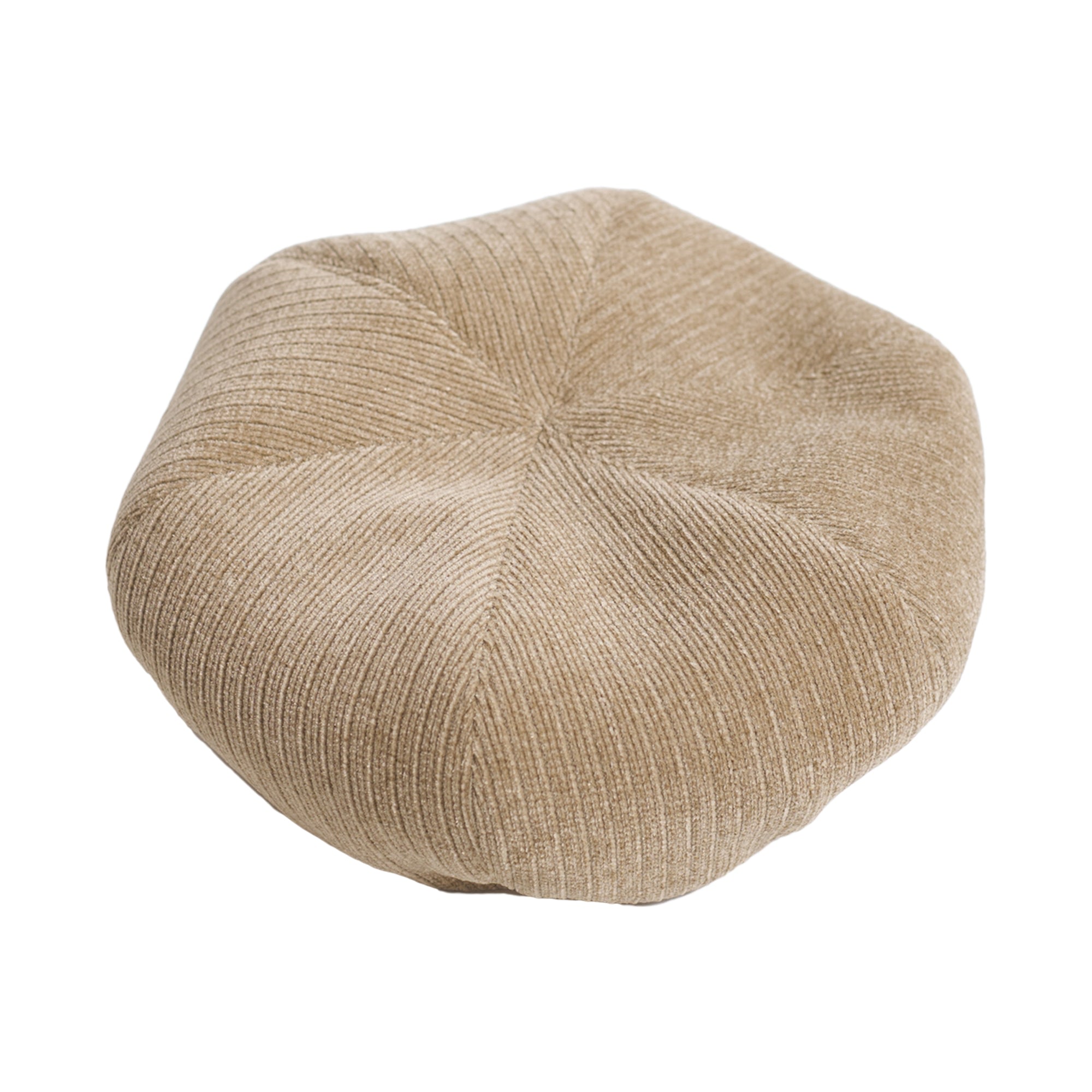 Lost Pattern Nyc Women's Neutrals "velvet Cloud" Beret Hat - Ecru In Sand
