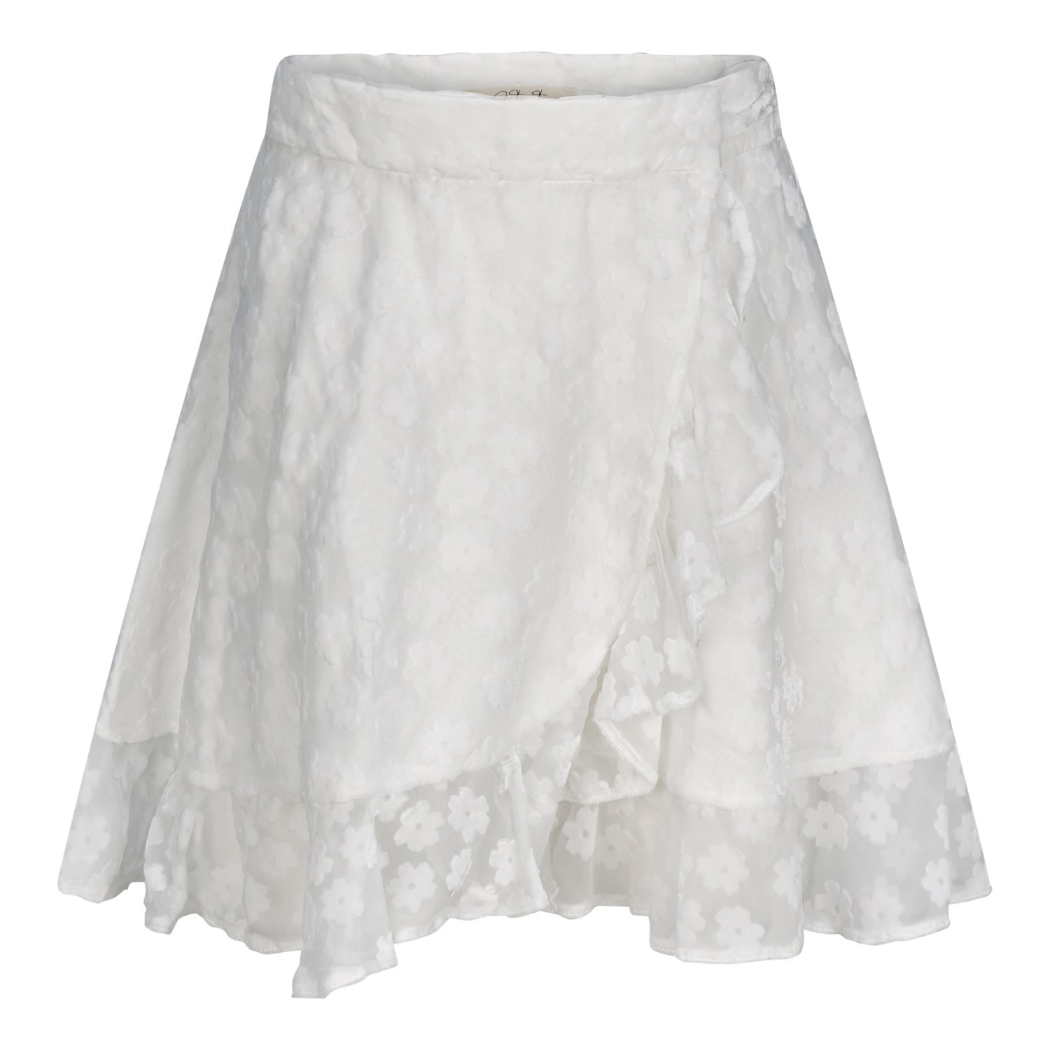 Introvertie Vienna Women's White Hamptons Viscose Wrap Skirt Mini In White