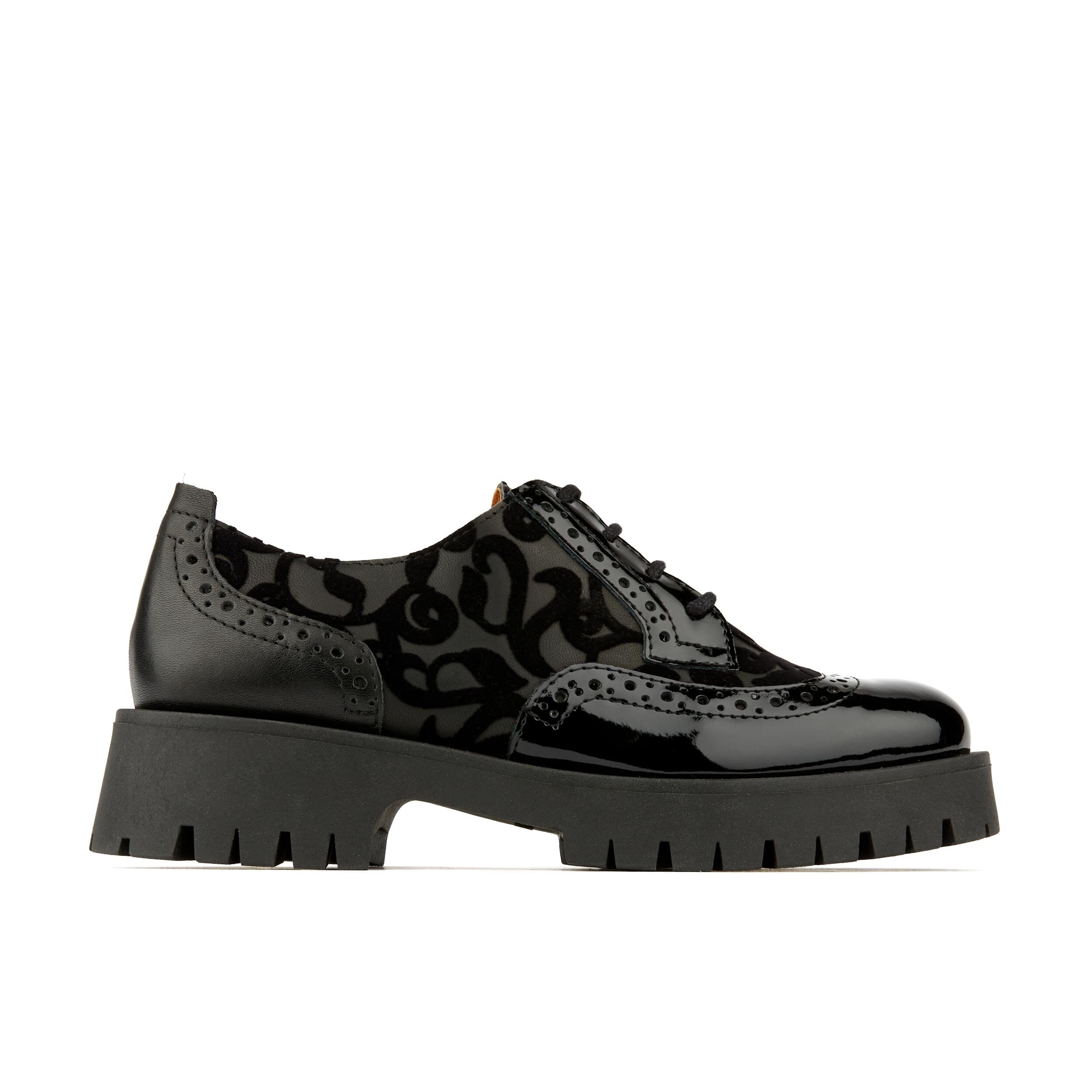 Artisan - Black Floral - Womens Oxford Shoes 7 Uk Embassy London Usa