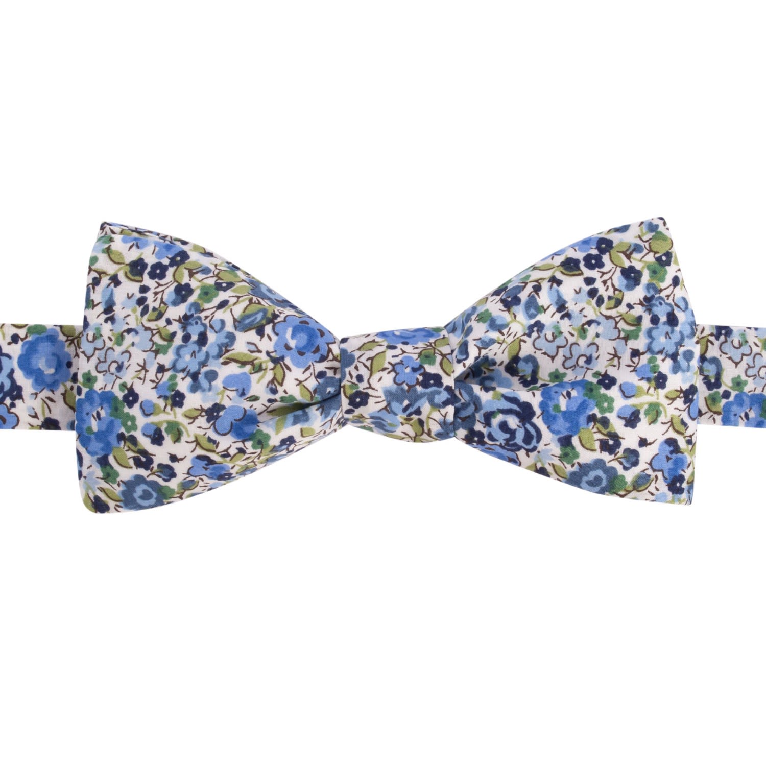 Le Colonel Men's Green / Blue Blue/olive Emma Liberty Bow Tie In Multi
