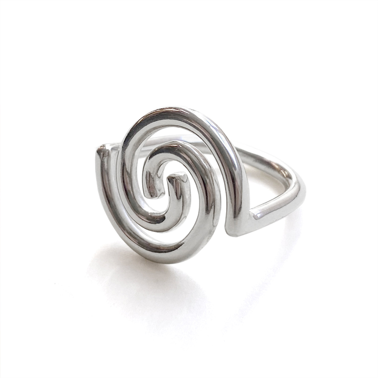 Women’s Silver Spiral Ring Eola