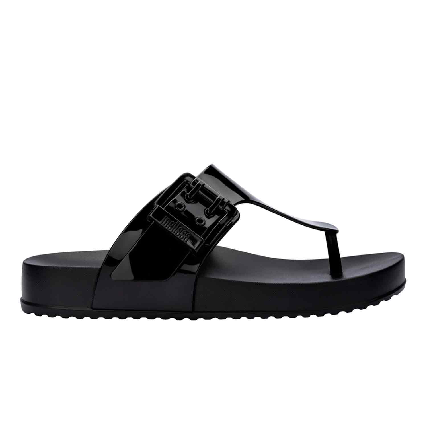 Melissa Cozy Platform Flip Flop In Black