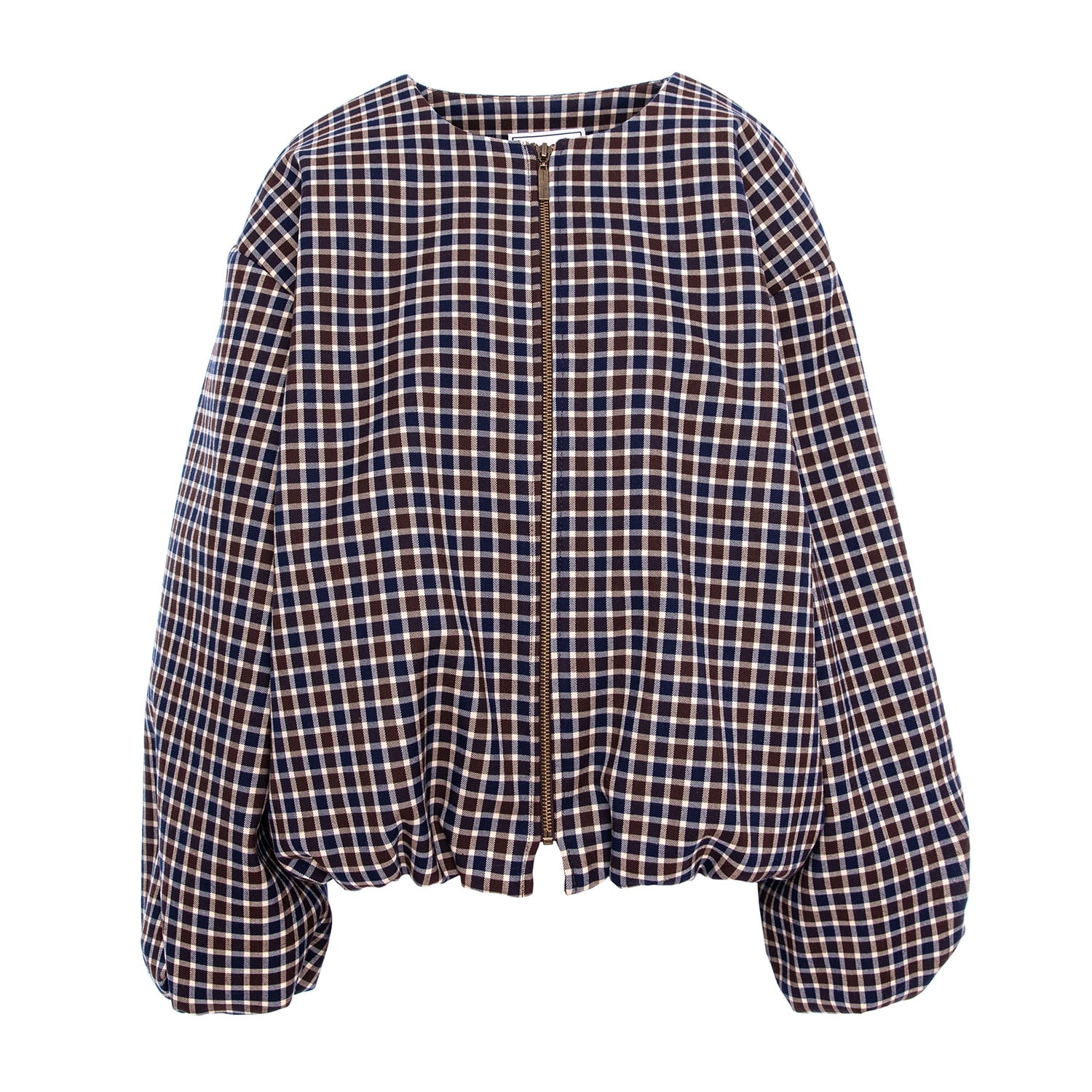 Concept A Trois Women's Jacquard Bomber Jacket With Check Print - Special Self Ready To Wear Capsule