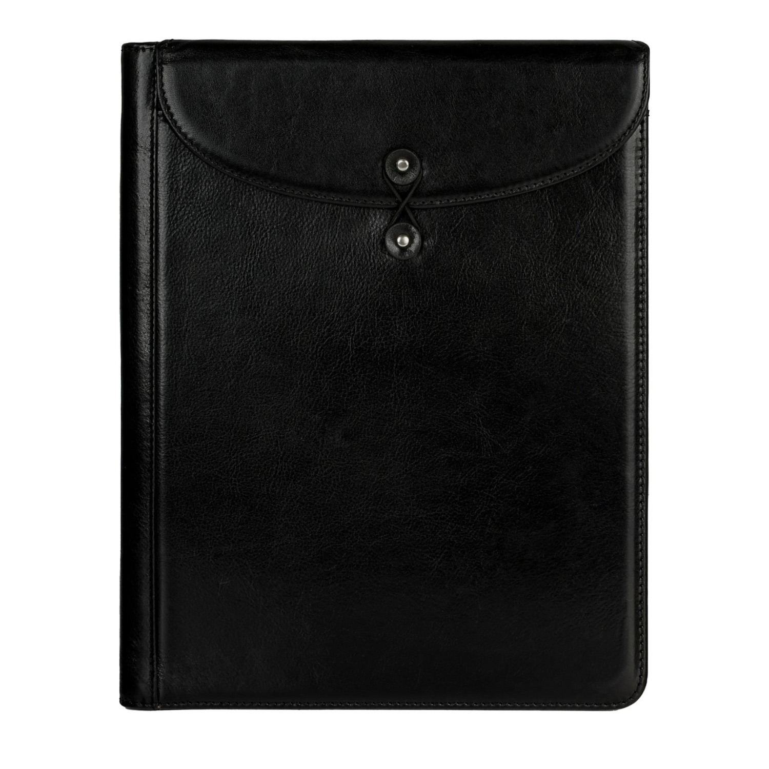 Time Resistance Black Leather Portfolio - The Loved One In Black