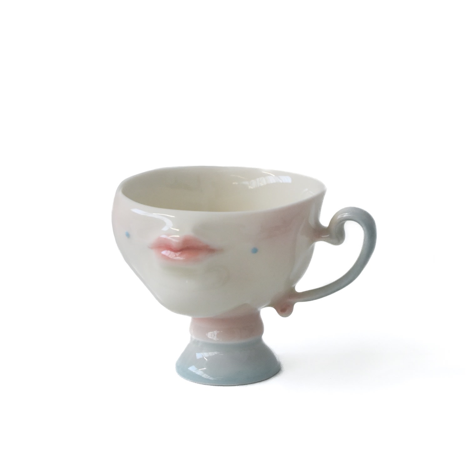 H2 Studio The Kissing Cup Theatre Porcelain Art Tableware Cup Deep Blue