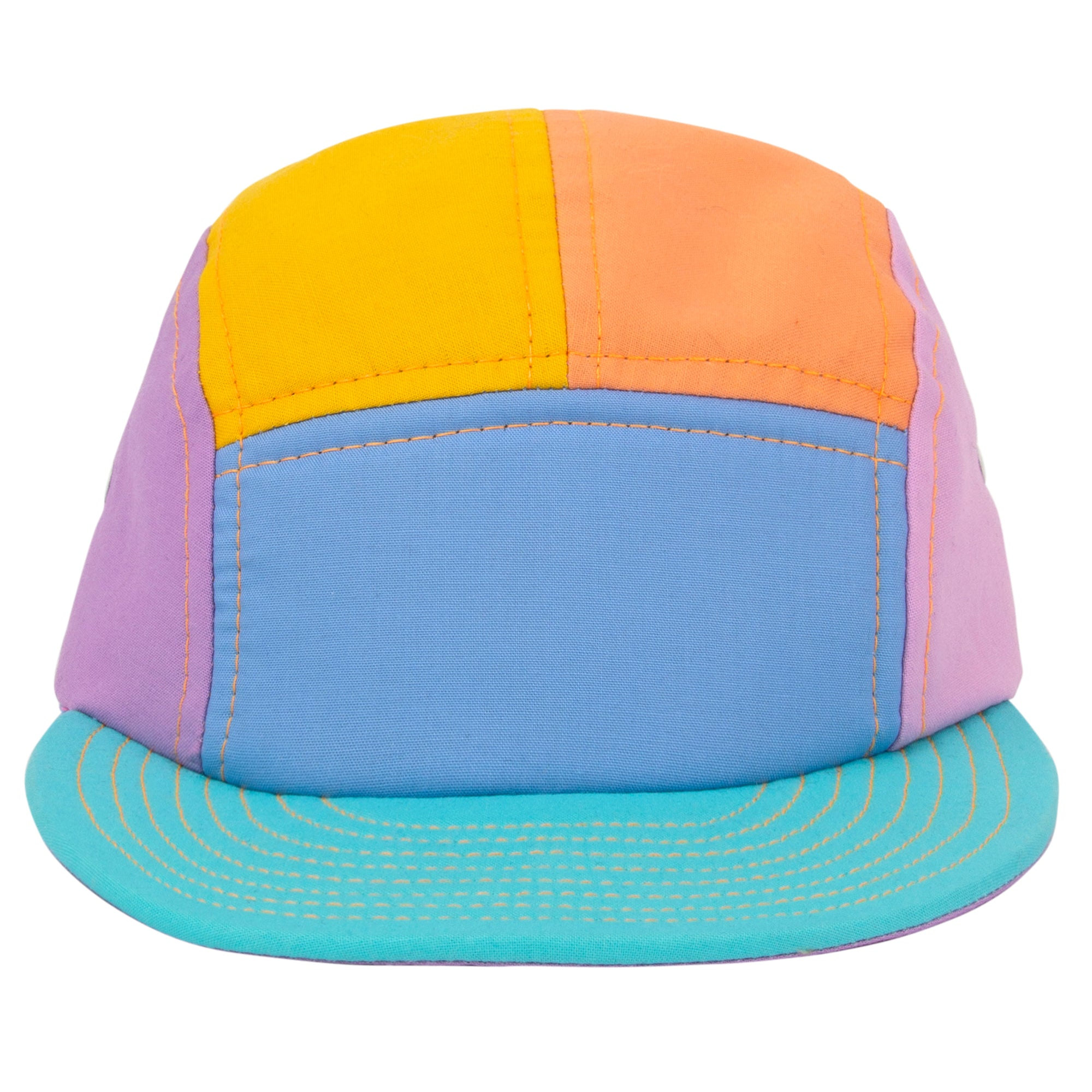 Mokuyobi Women's Blue / Pink / Purple Vintage Palm Five Panel Hat In Blue/pink/purple