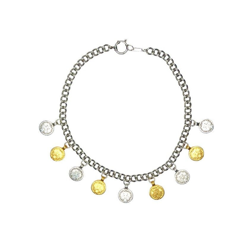 Mhart Women's Gs Coin Necklace