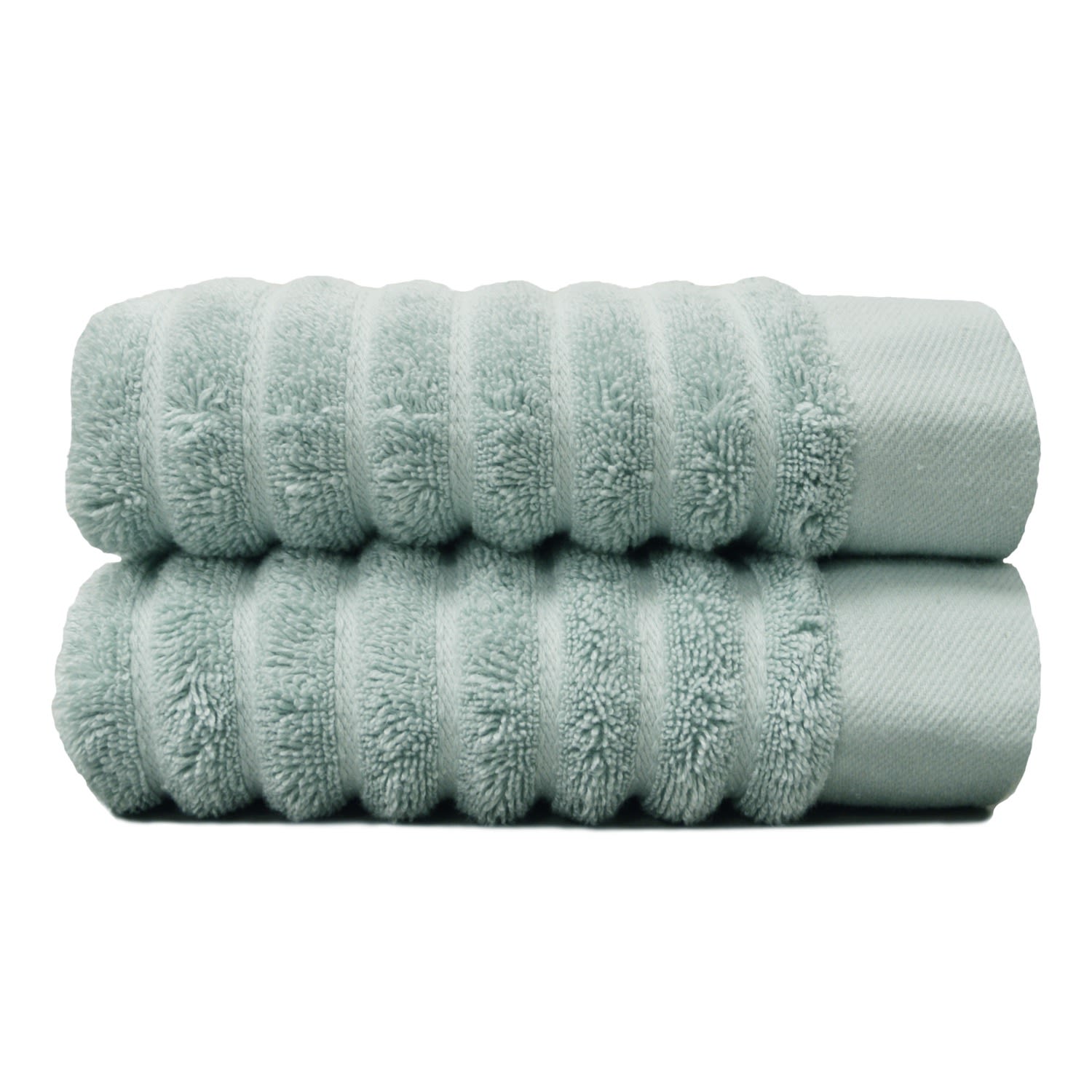 Misona Organic Cotton Bath Sheet Set - Duck Egg Blue In Blue