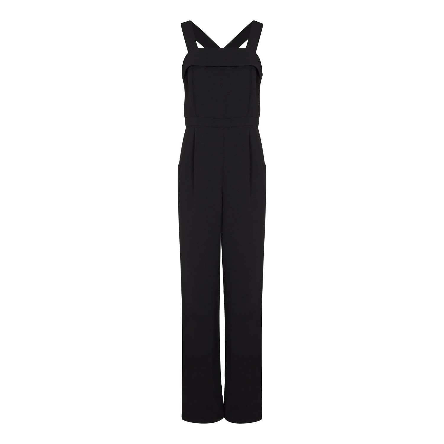 black tailored jumpsuit