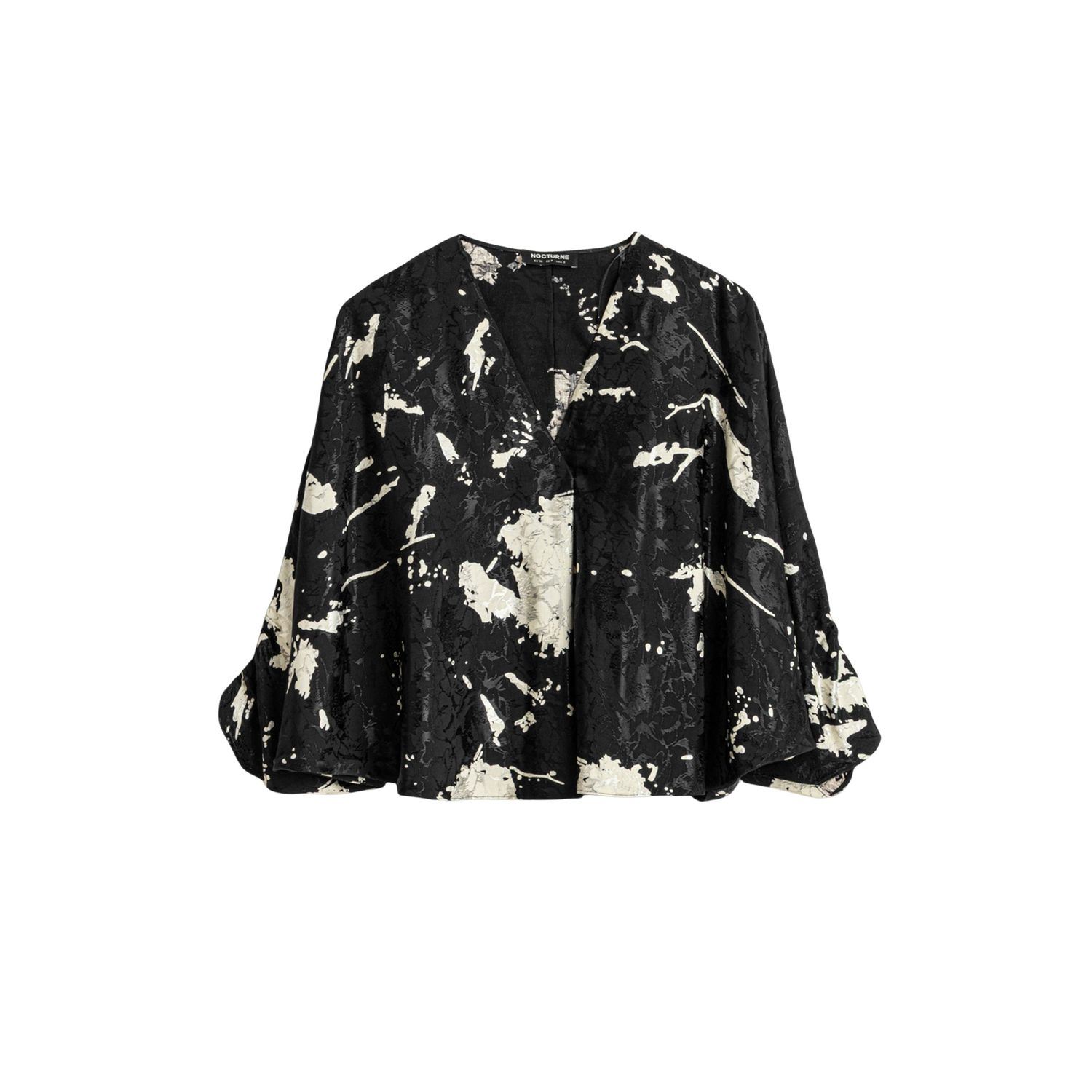 Nocturne Abstract Print Jacquard Blouse