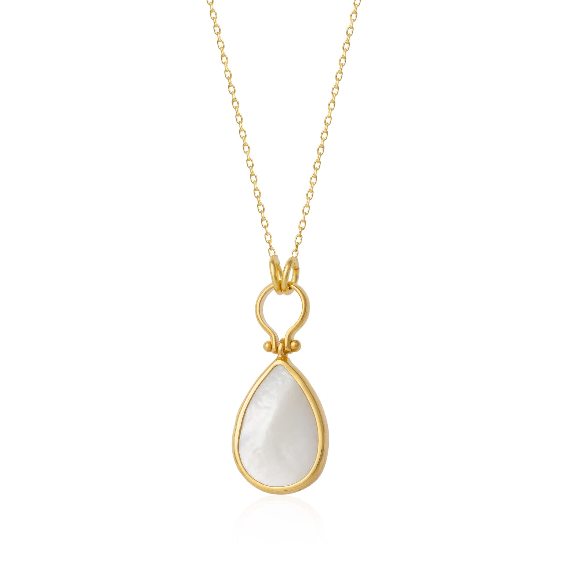 ★NOONOO FINGERS★ [Natural Stone] Mother of Pearl Necklace STERLING SILVER & MOTHER OF PEARL MOON RING | AS ABOVE JEWELLERY