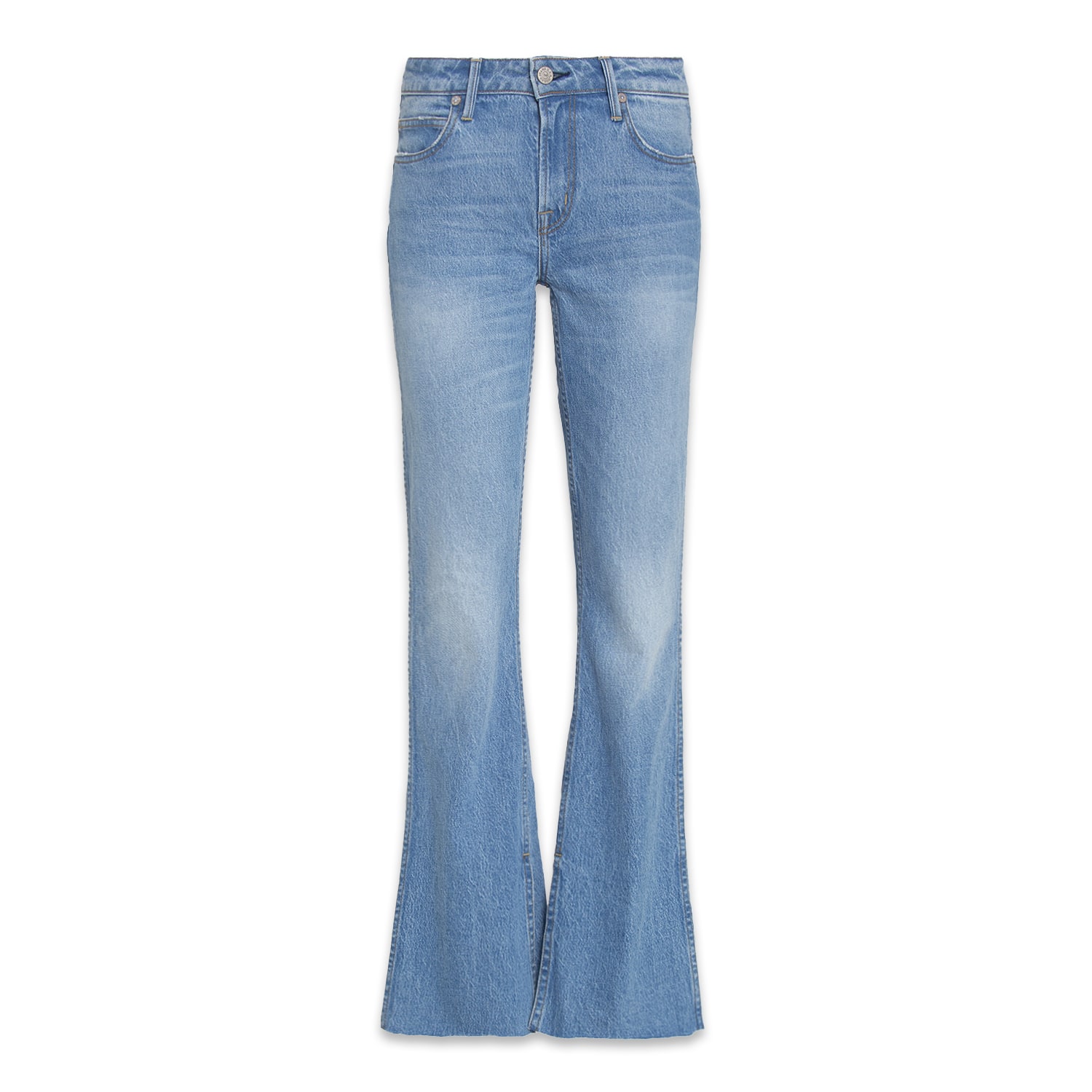 NOEND DENIM BLUE GRACE MID RISE FLARE IN BROOK POND
