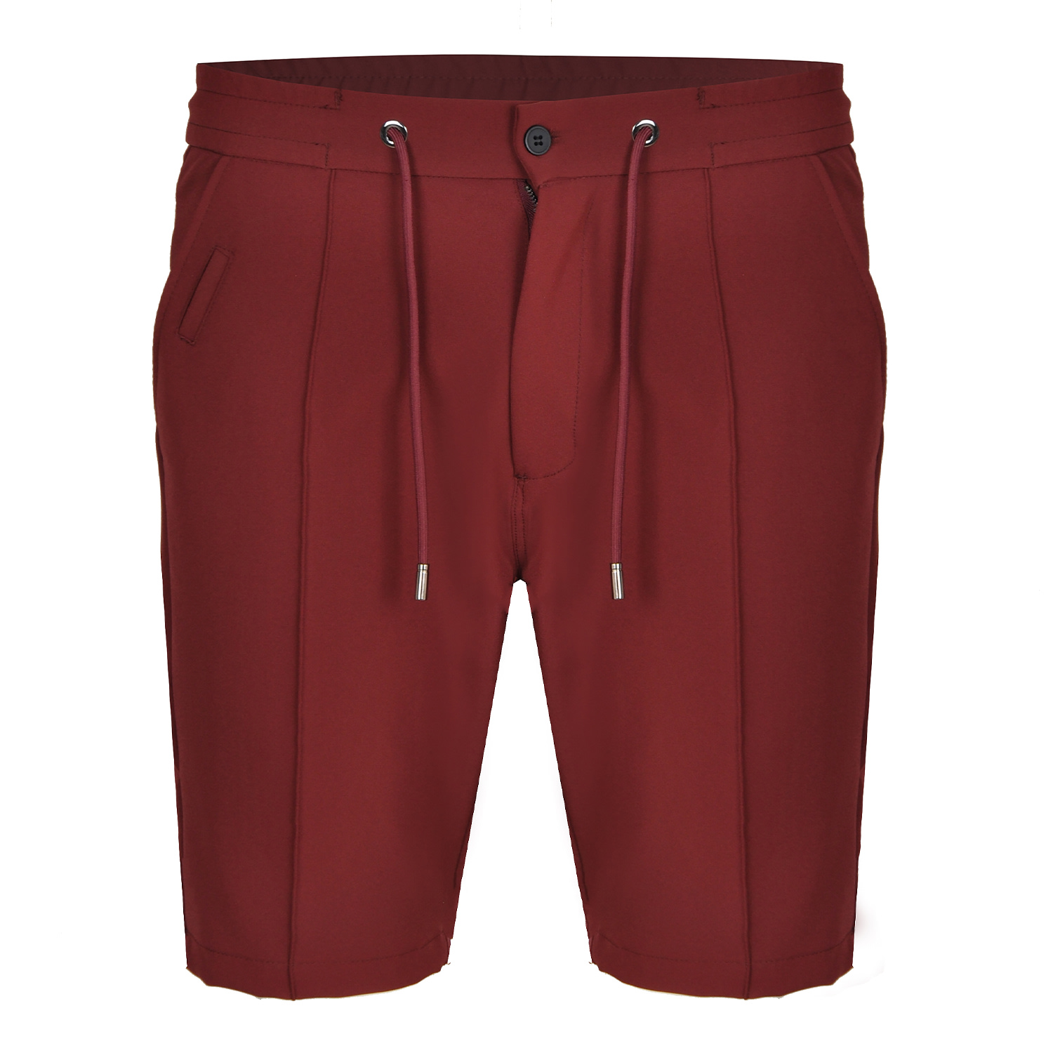 David Wej Men's Red Ashford Relaxed Drawstring Short - Burgundy In Red
