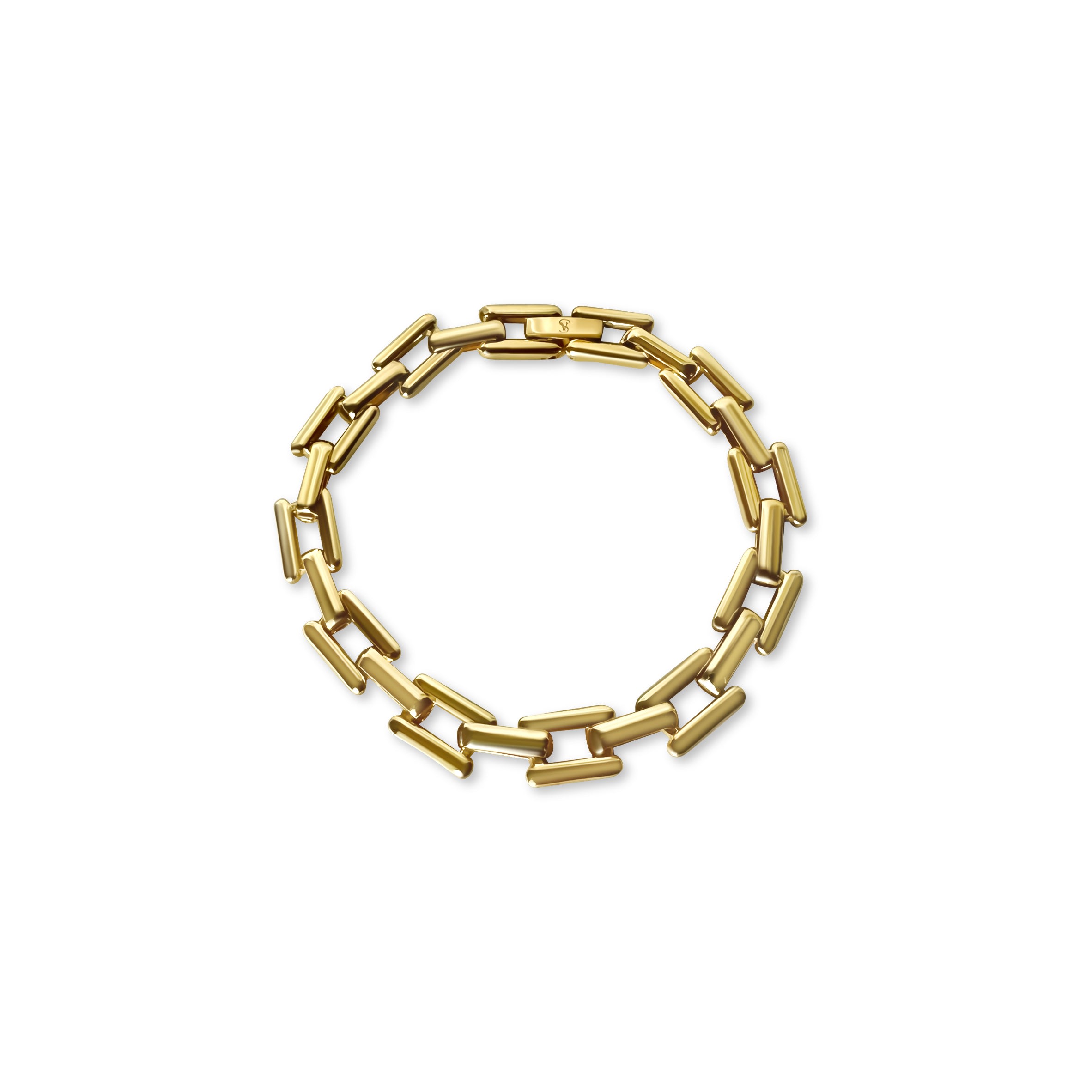 Women’s Gold Square Link Bracelet Anisa Sojka