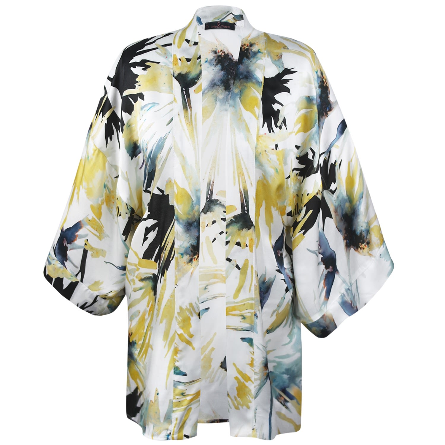 Me&thee Women's First Love Silk Print Kimono In Multi