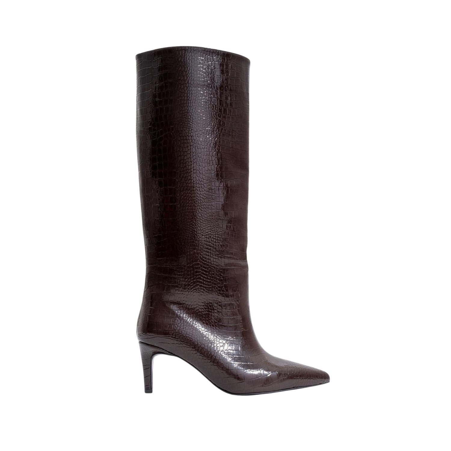 Prologue Shoes Women's Cassandra Brown Pattern High Heel Boot