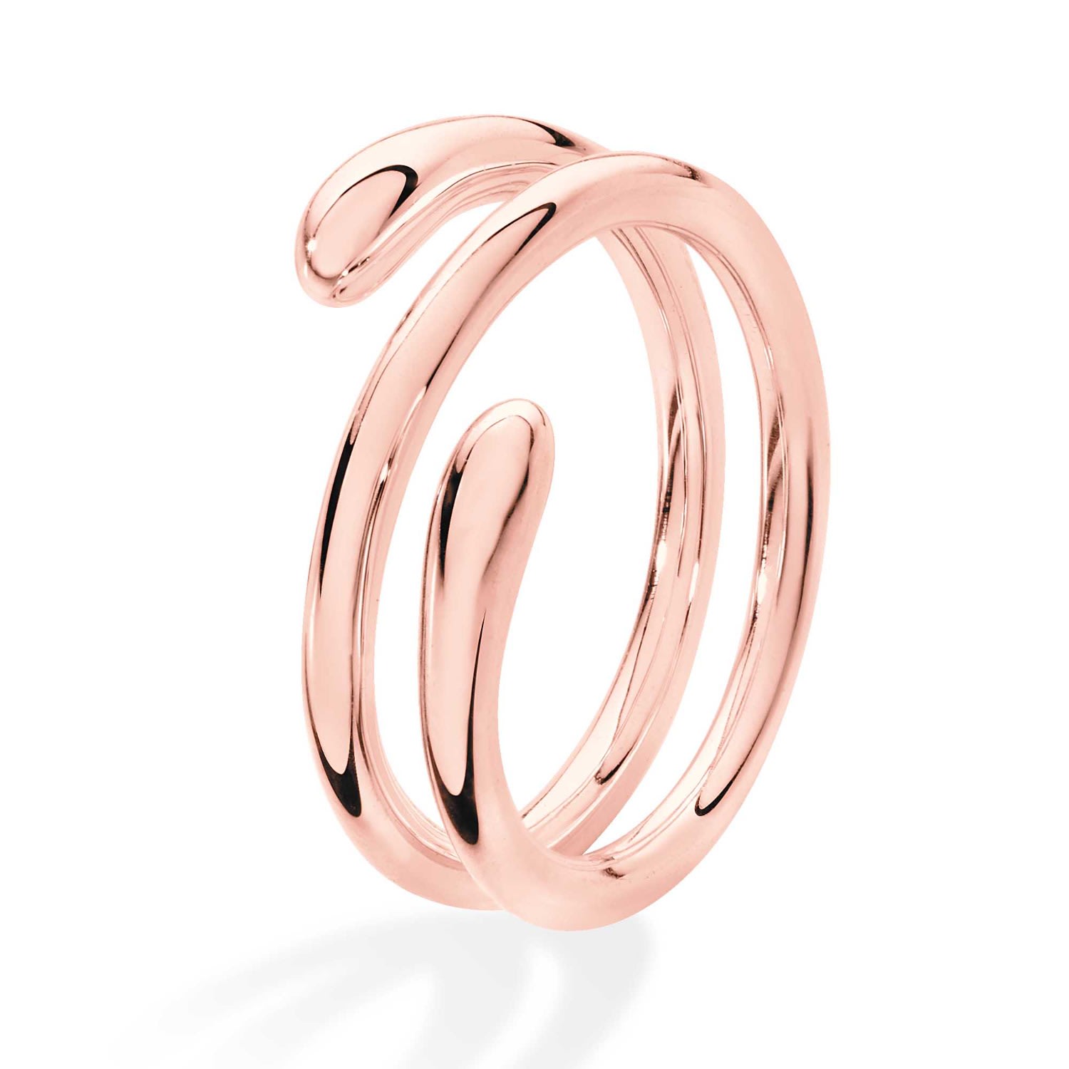 Women’s Coil Drop Ring In Rose Gold Vermeil Lucy Quartermaine