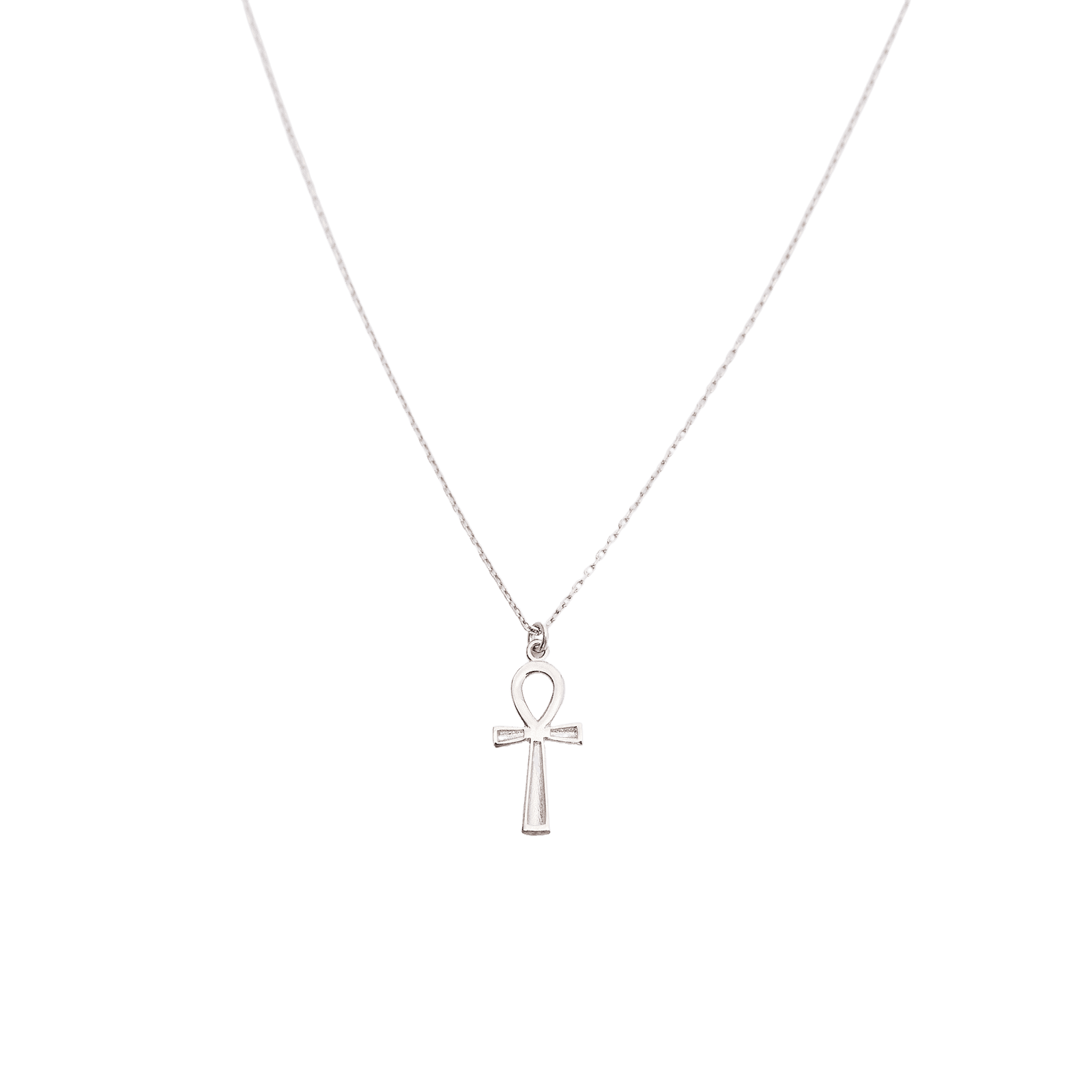 Sterling Silver Egyptian Ankh Necklace - Silver | Spero London