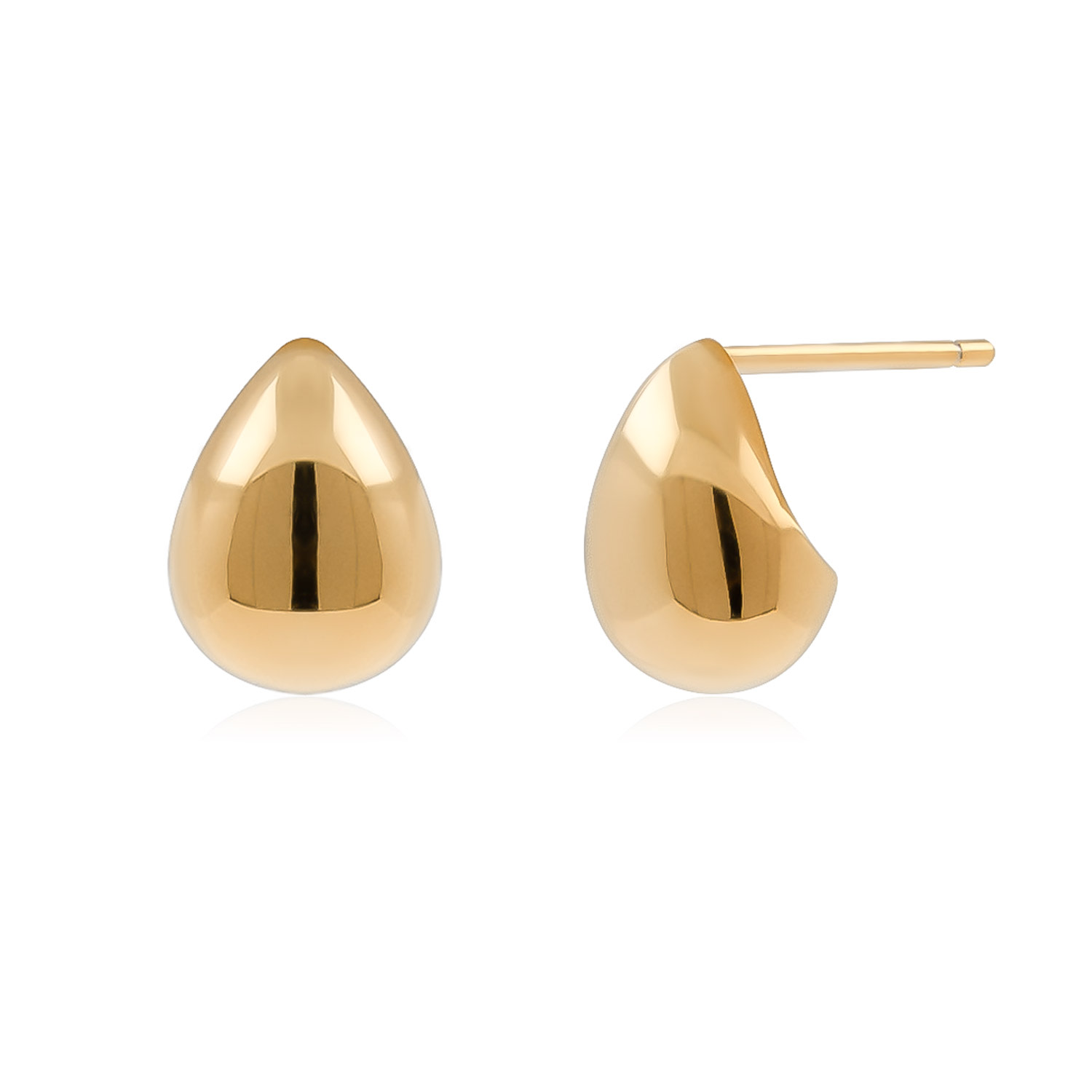 Women’s Gold Dome Droplet Earrings Ct Cach