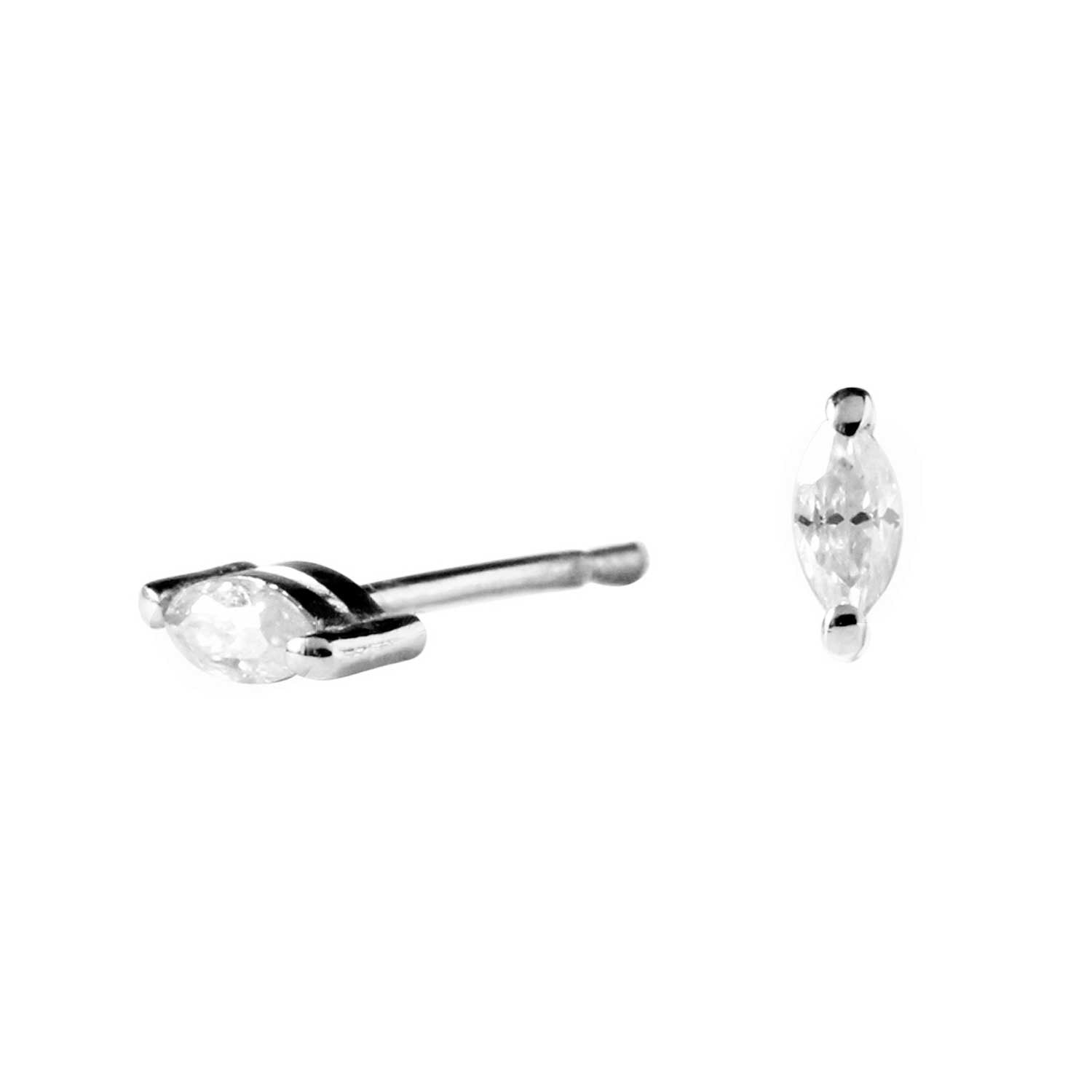 Lee Renee Women's Moissanite Marquise Earrings - Silver In Silver
