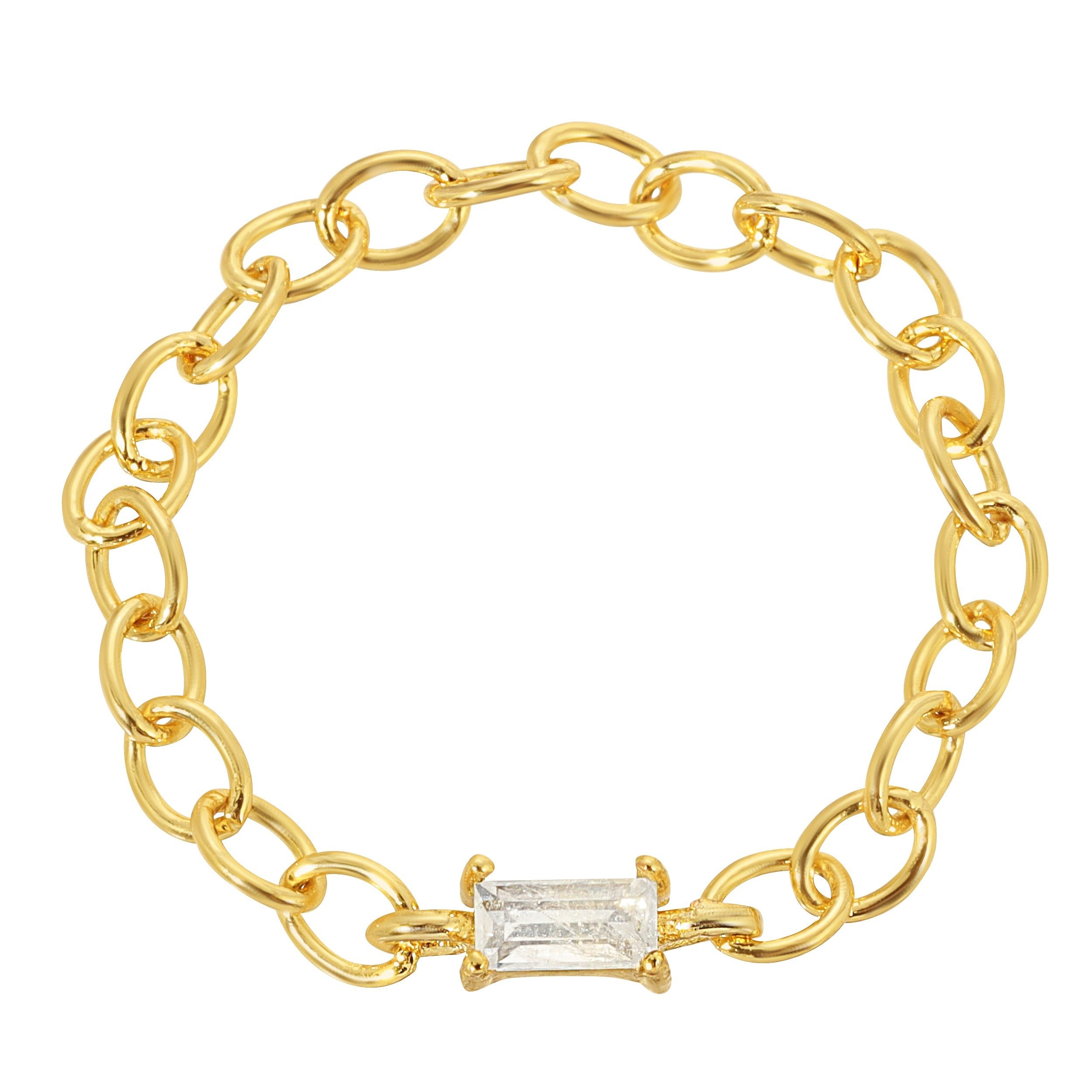 Women’s Gold Chelsea Gem Ring Leeada Jewelry