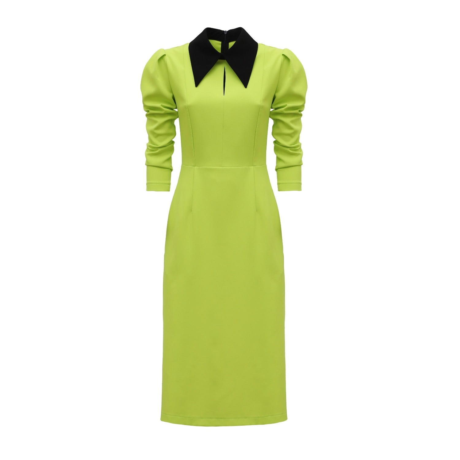 Julia Allert Women's Formal Midi Dress Lime Green