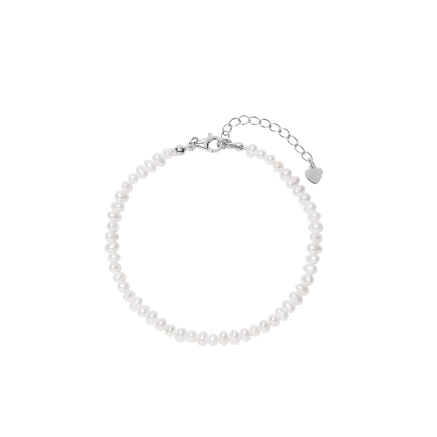 Vanchi Women's Celia Micro Freshwater Pearl Bracelet In Silver In Silver