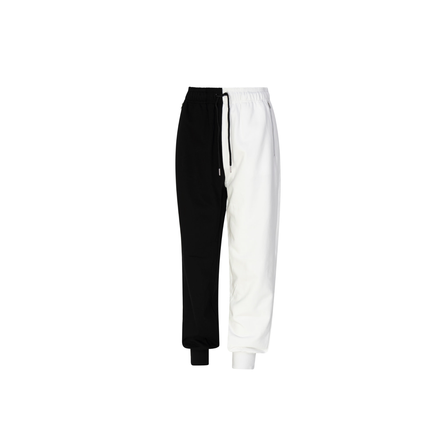 Circular Path Women's Black / White Two Tone Sweatpants - White-black In Black