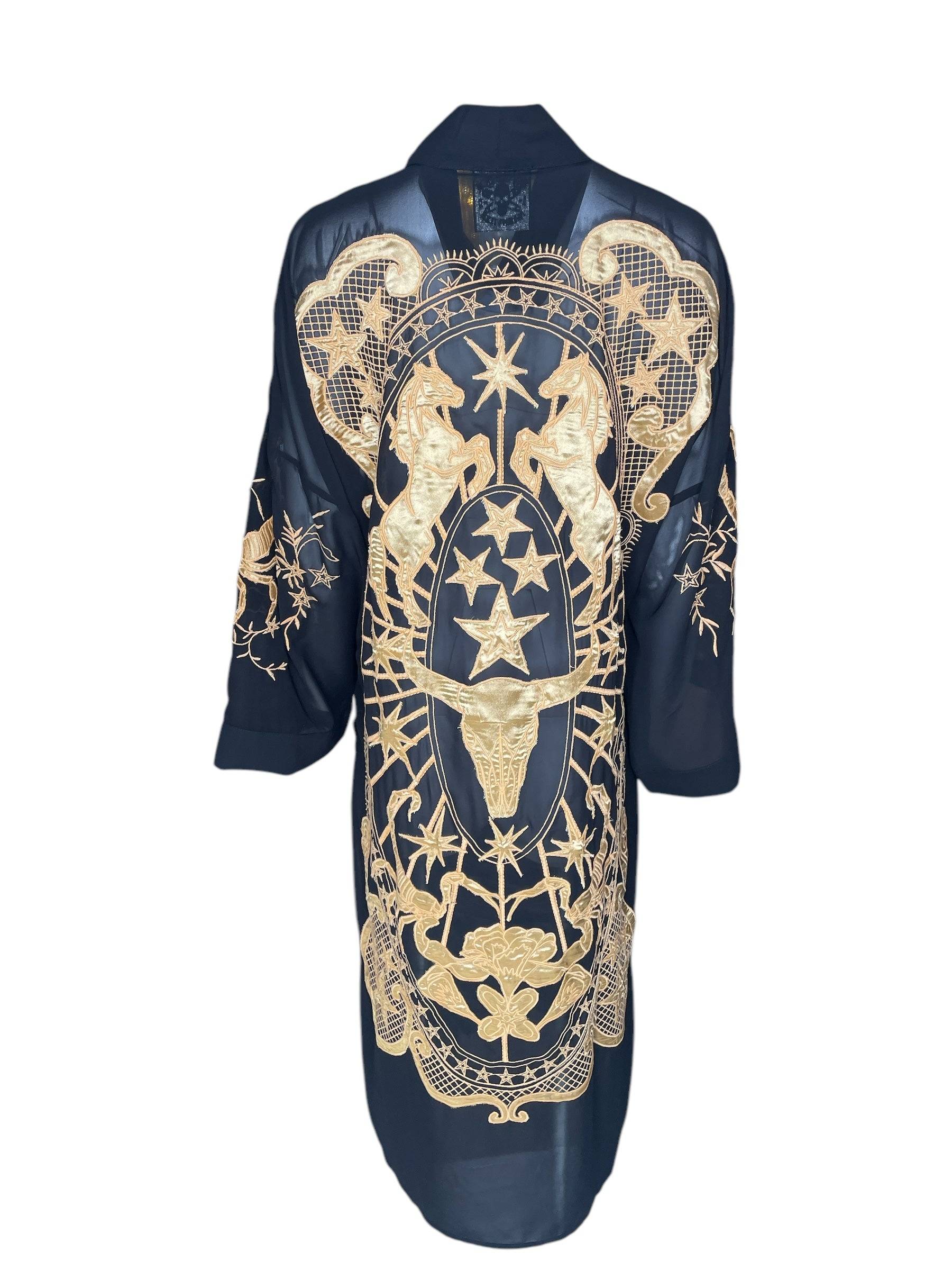 Any Old Iron Women's Gold / Black Golden Wild Horses Duster In Gold/black