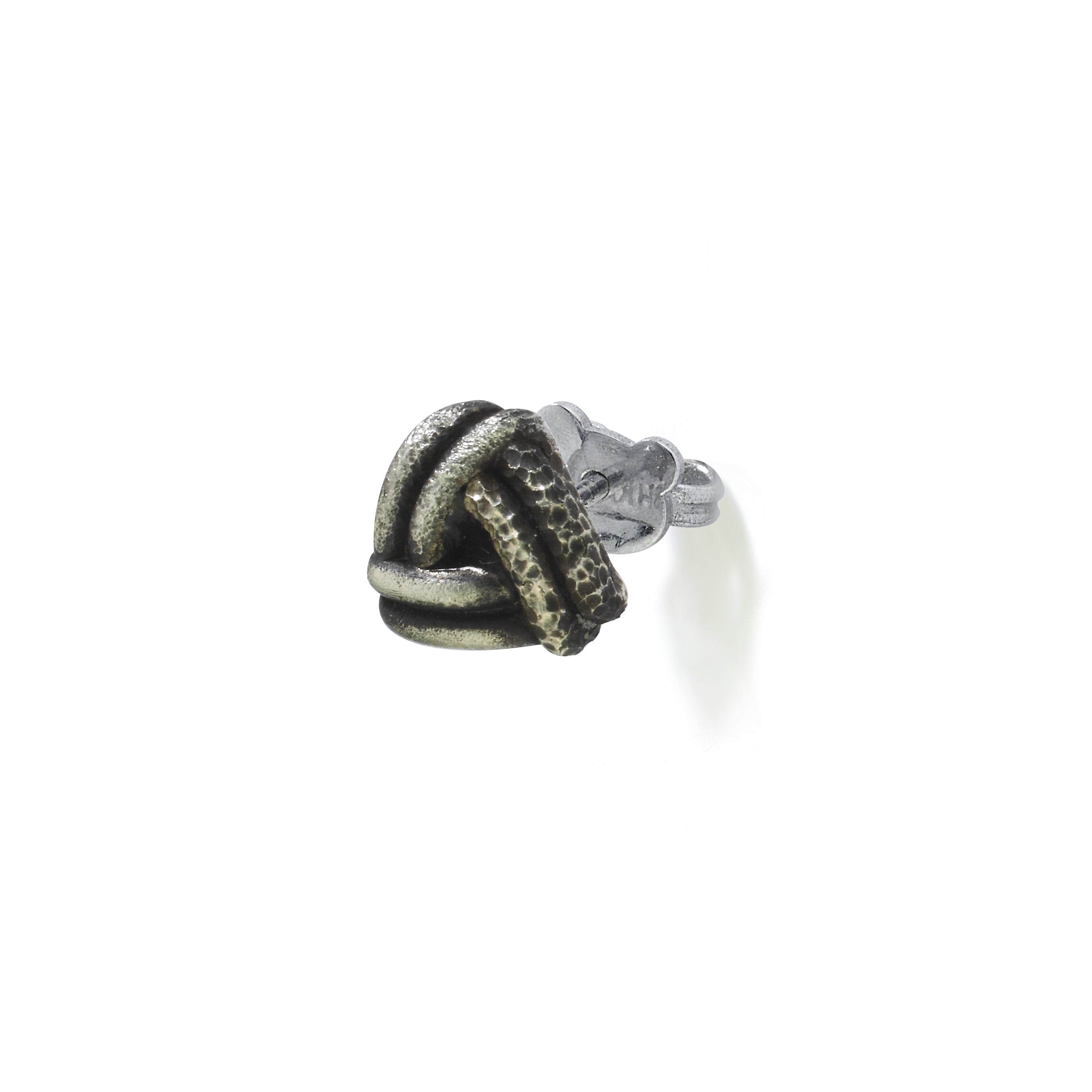 Mishka Women's Tangle Knot Stud Earring Mono Silver In Silver