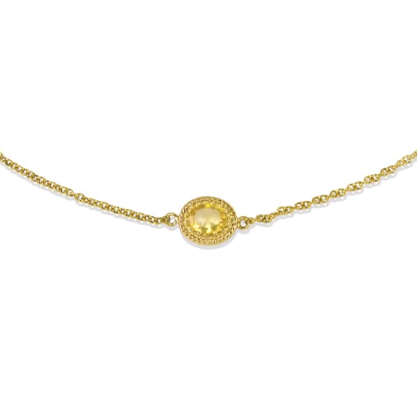 Vintouch Italy Luccichio Gold Vermeil Citrine Choker