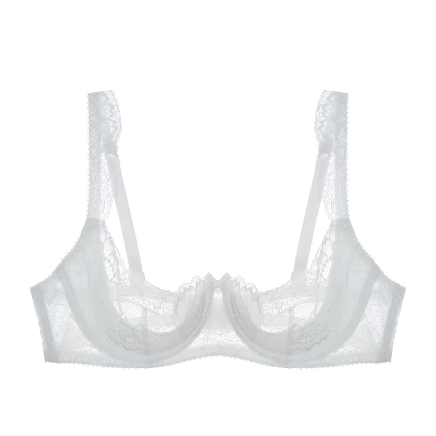 Isabel One Fourth Cup Bra Blanc | Journelle | Wolf & Badger