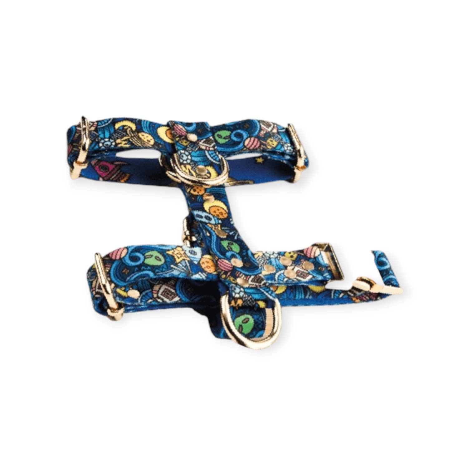 White / Black / Blue New Galaxy Dog Harness | Small | Makpaws