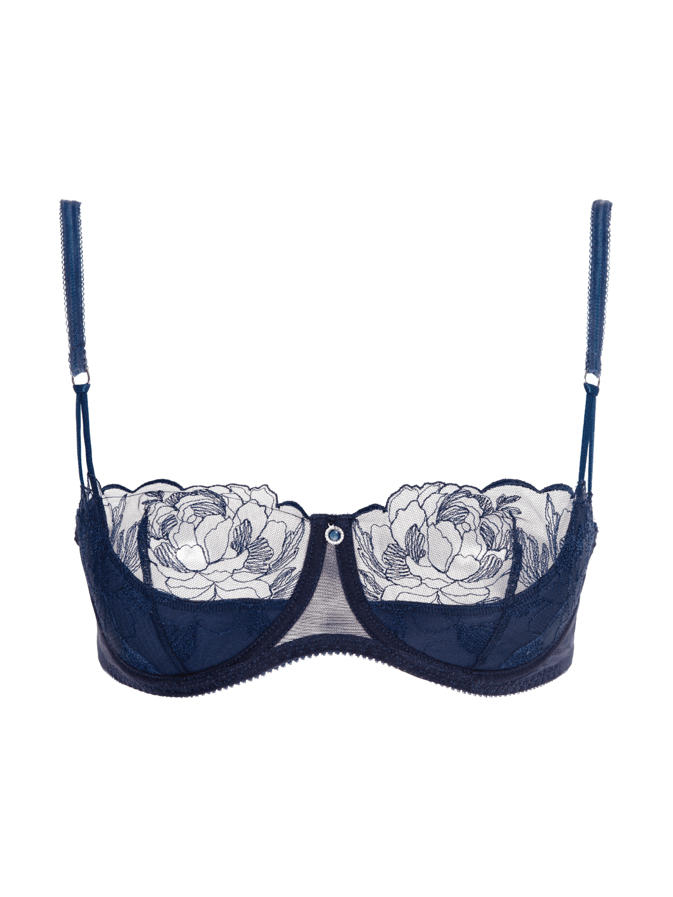 Bonbon Lingerie Women's Blue Coco Heart Underwired Bra In Blue